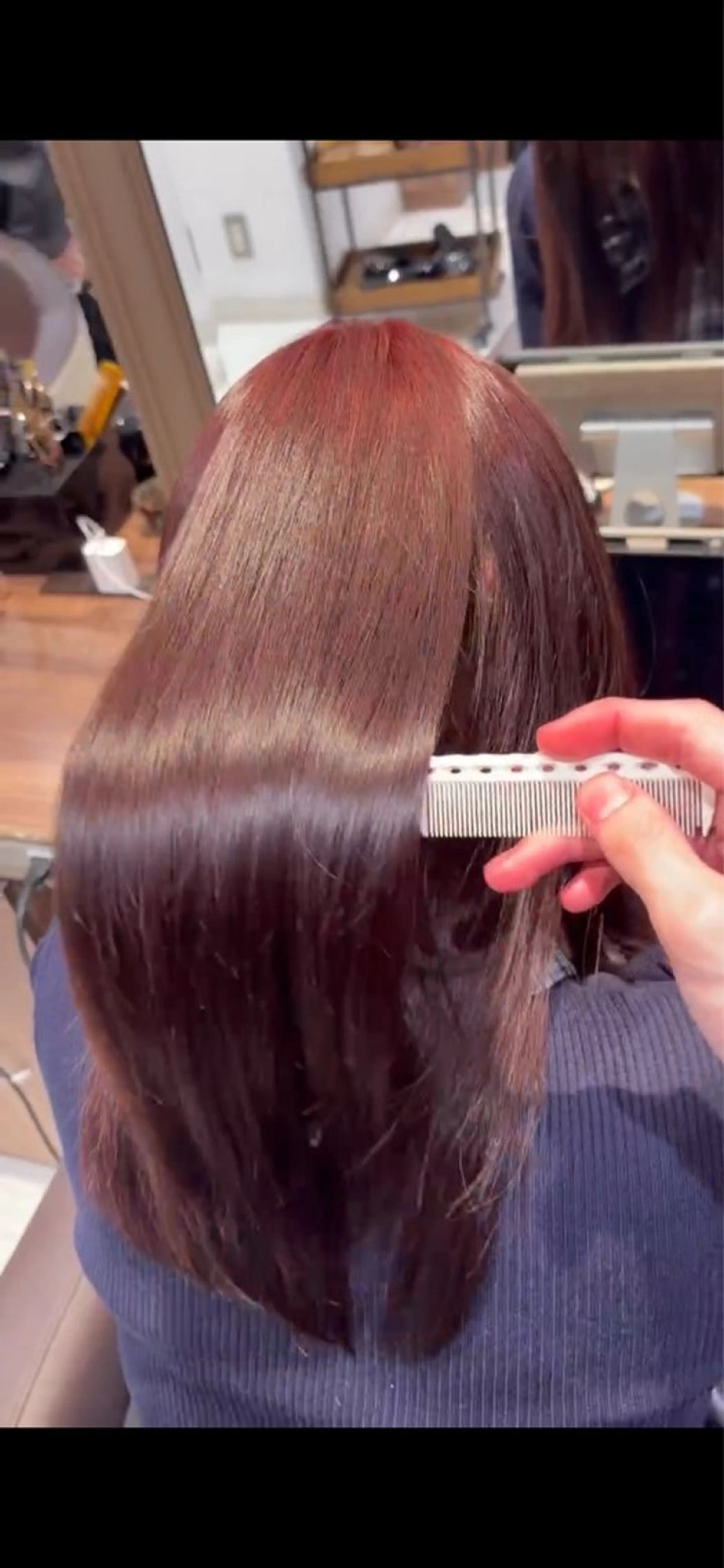 カラー ブラウンカラー レッドカラー ヘアカラー 今井 空のヘアスタイル