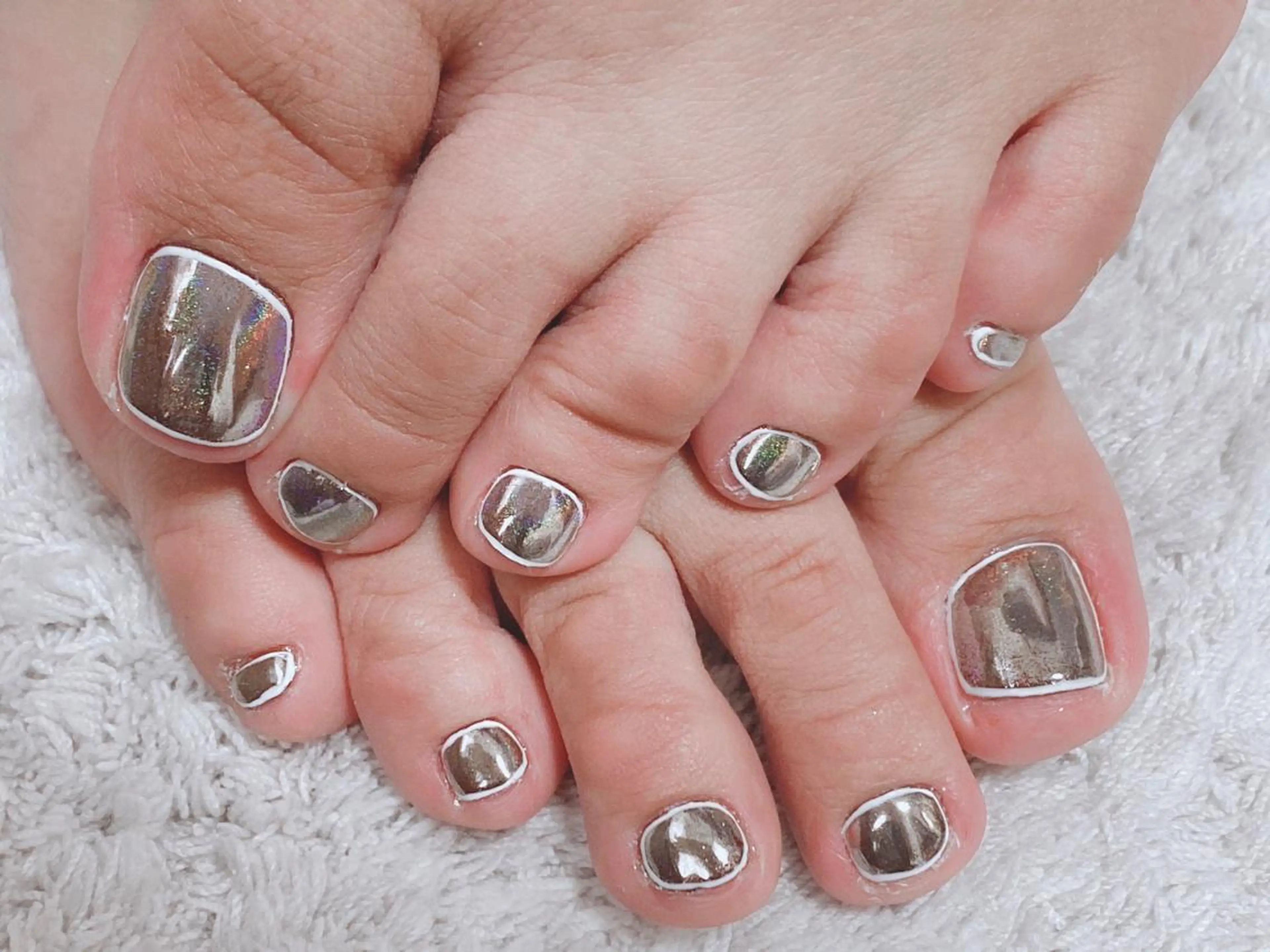 Foot🐾ワンカラーorラメグラデーション💅🏼7150円💕✨【オフあり】の写真
