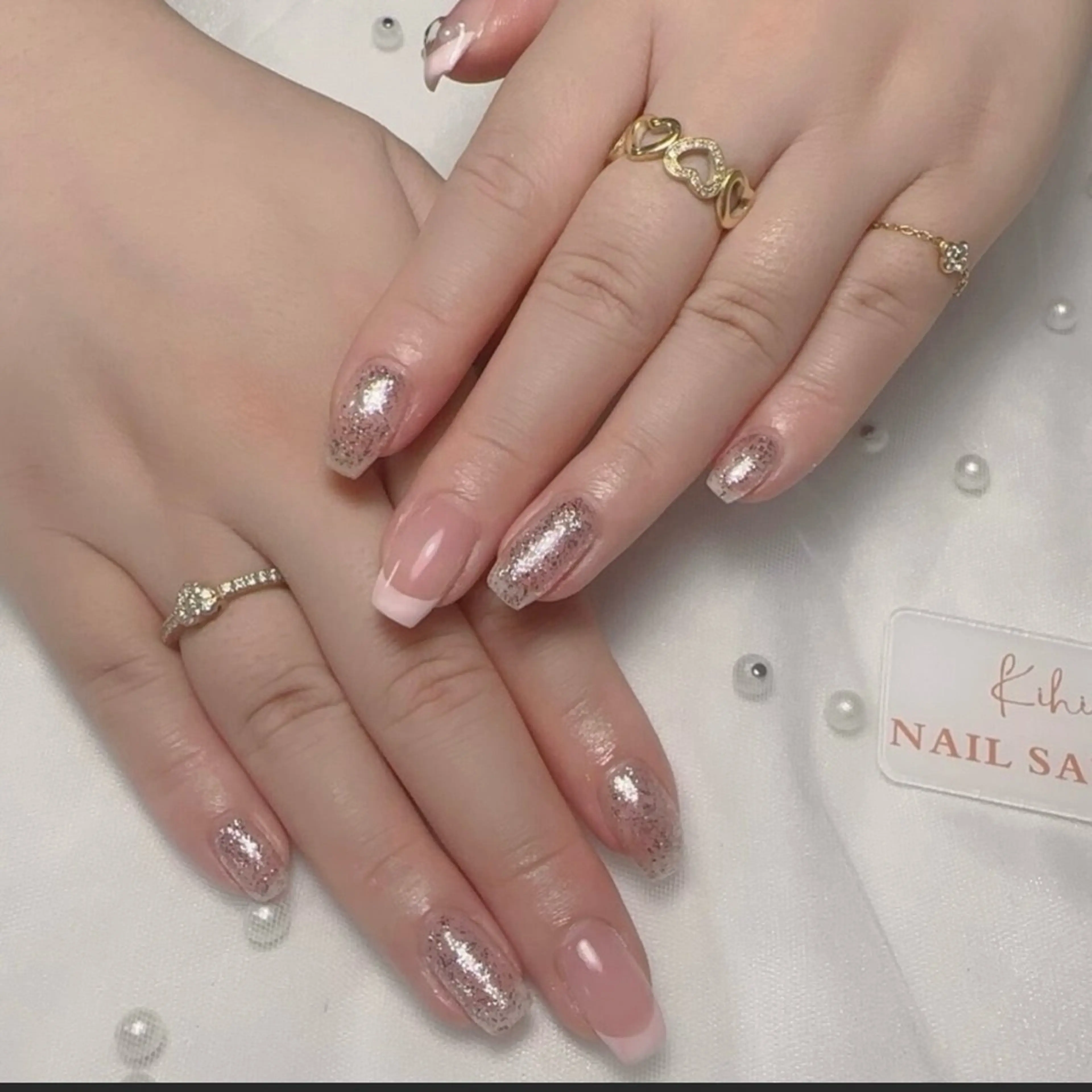 ネイル アートネイル フレンチネイル ジェルネイル グラデーション 韓国ネイル ハンドネイル ハンドケア さくら💮💮 【オフ無料】のネイルデザイン