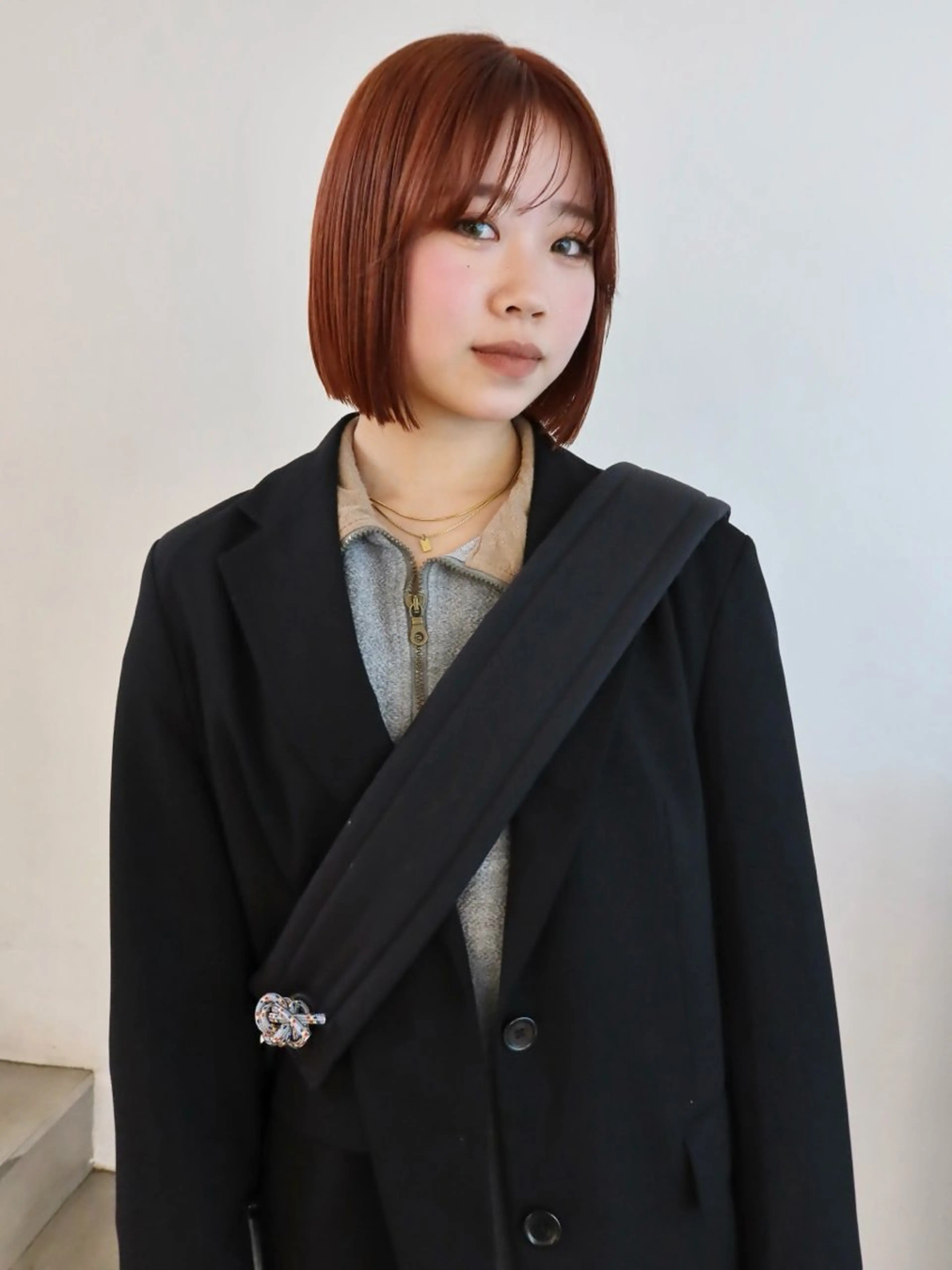 ショート カラー ボブ 顔まわりレイヤー 顔周りカット レイヤーカット 顔周りカット/透明感 カラー✂️MEIのヘアスタイル