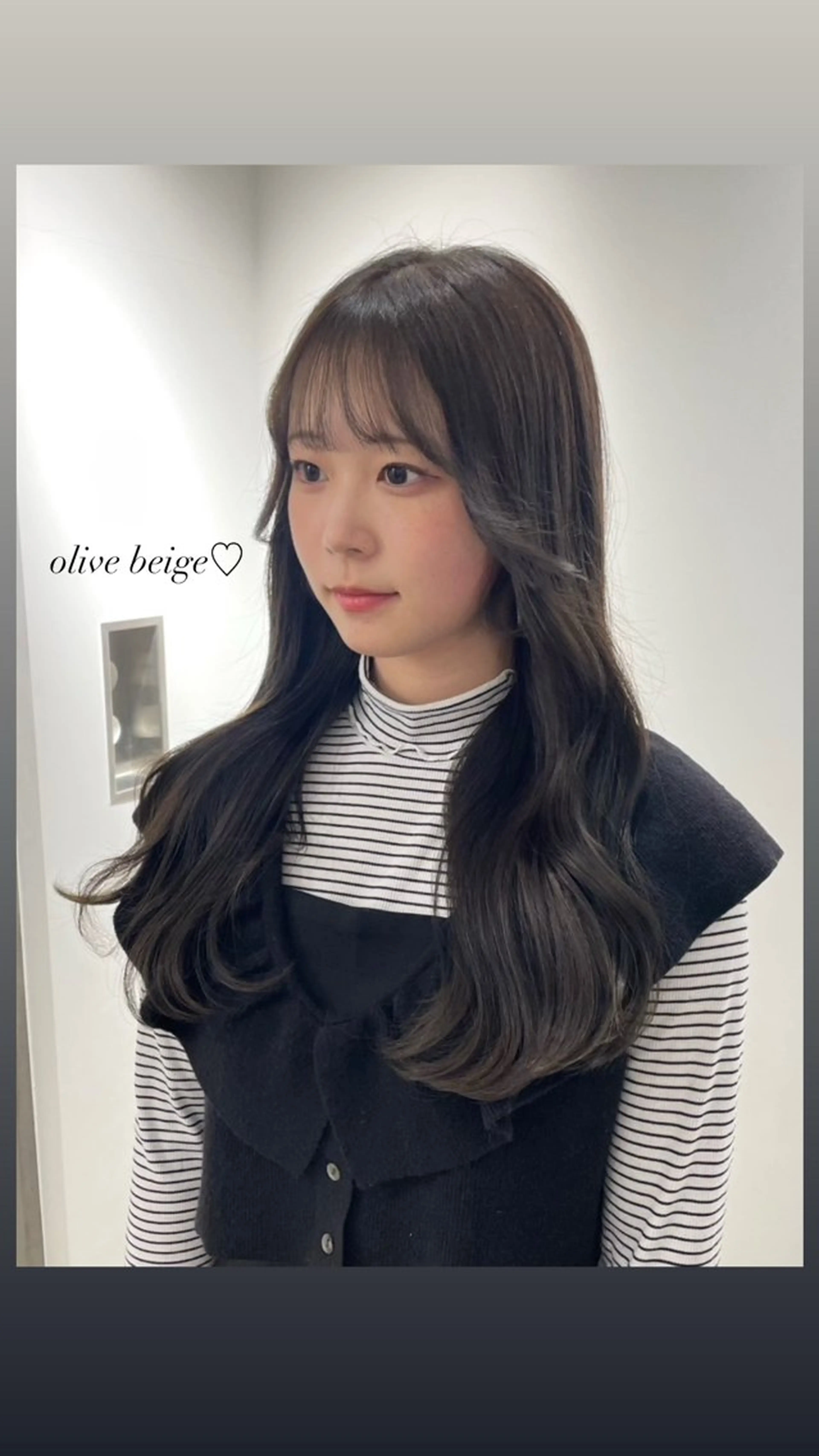 ロング カラー オリーブカラー 新宿⋆✦ Maoのヘアスタイル