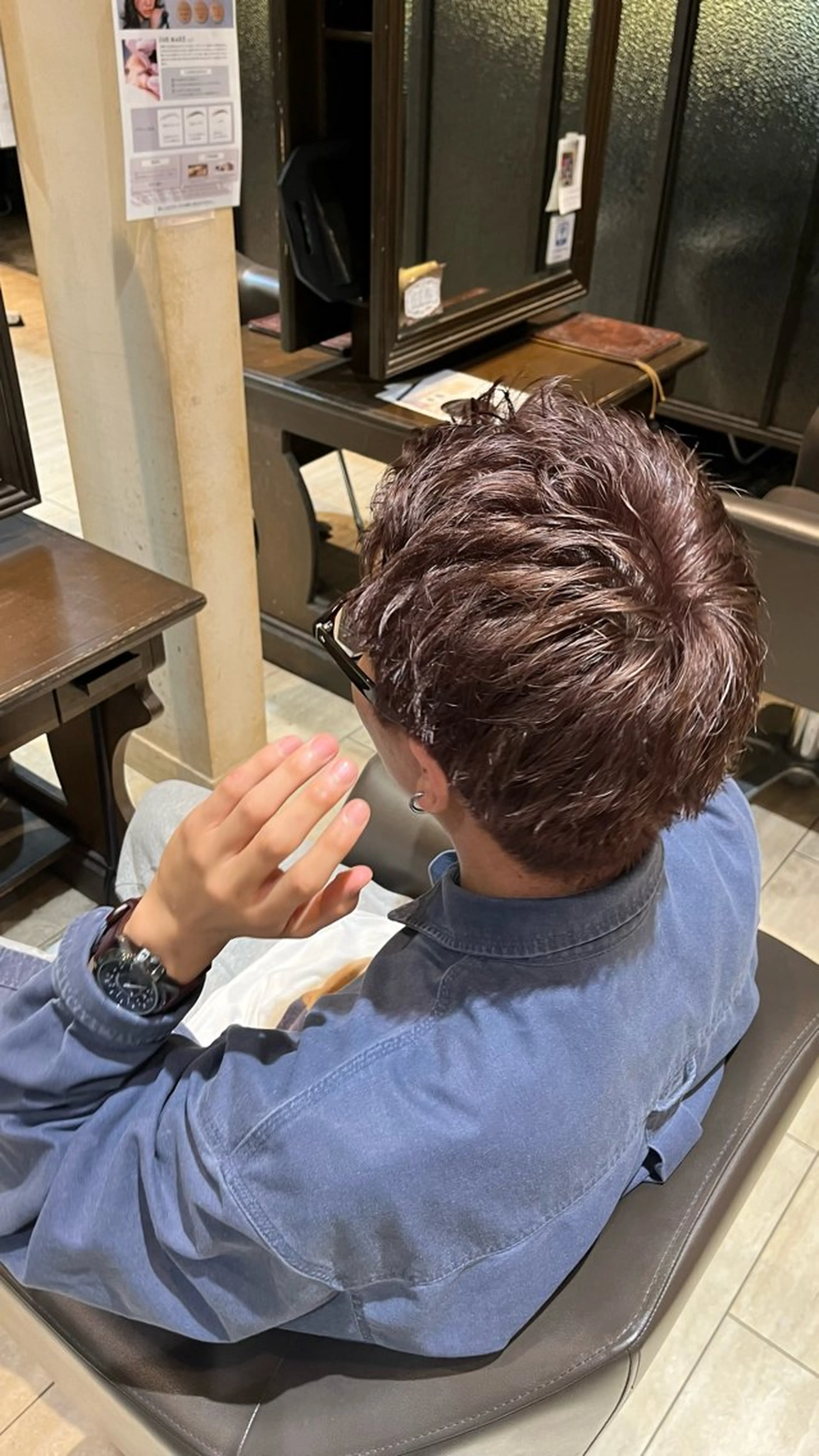 カラー メンズ ブラウンカラー 透明感カラー ナチュラルブラウン 大人可愛い/韓国 レイヤー🎀まおのヘアスタイル