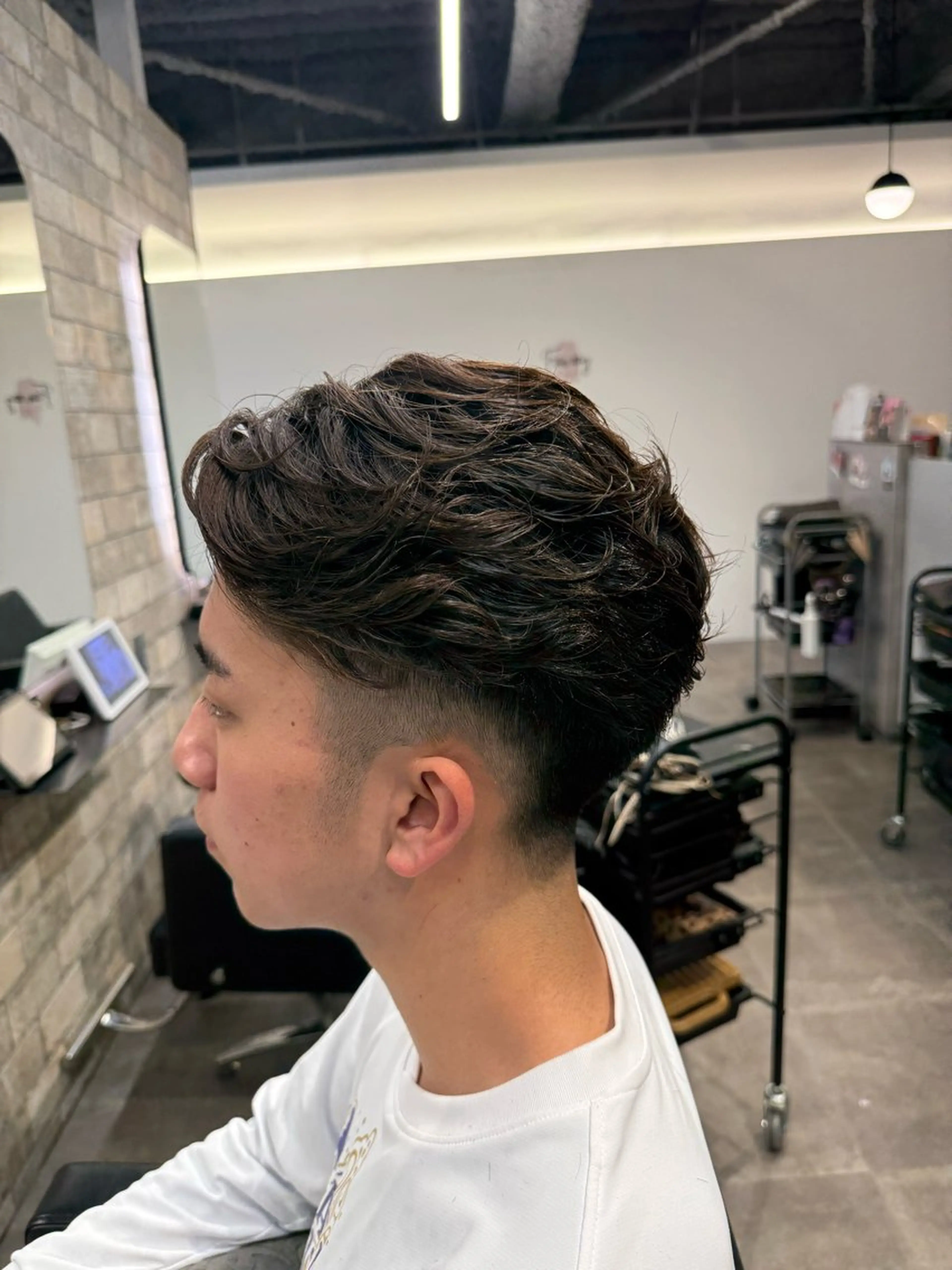 ショート パーマ メンズ カット パーマ fan.ray⚽️ 髙橋翔一のヘアスタイル