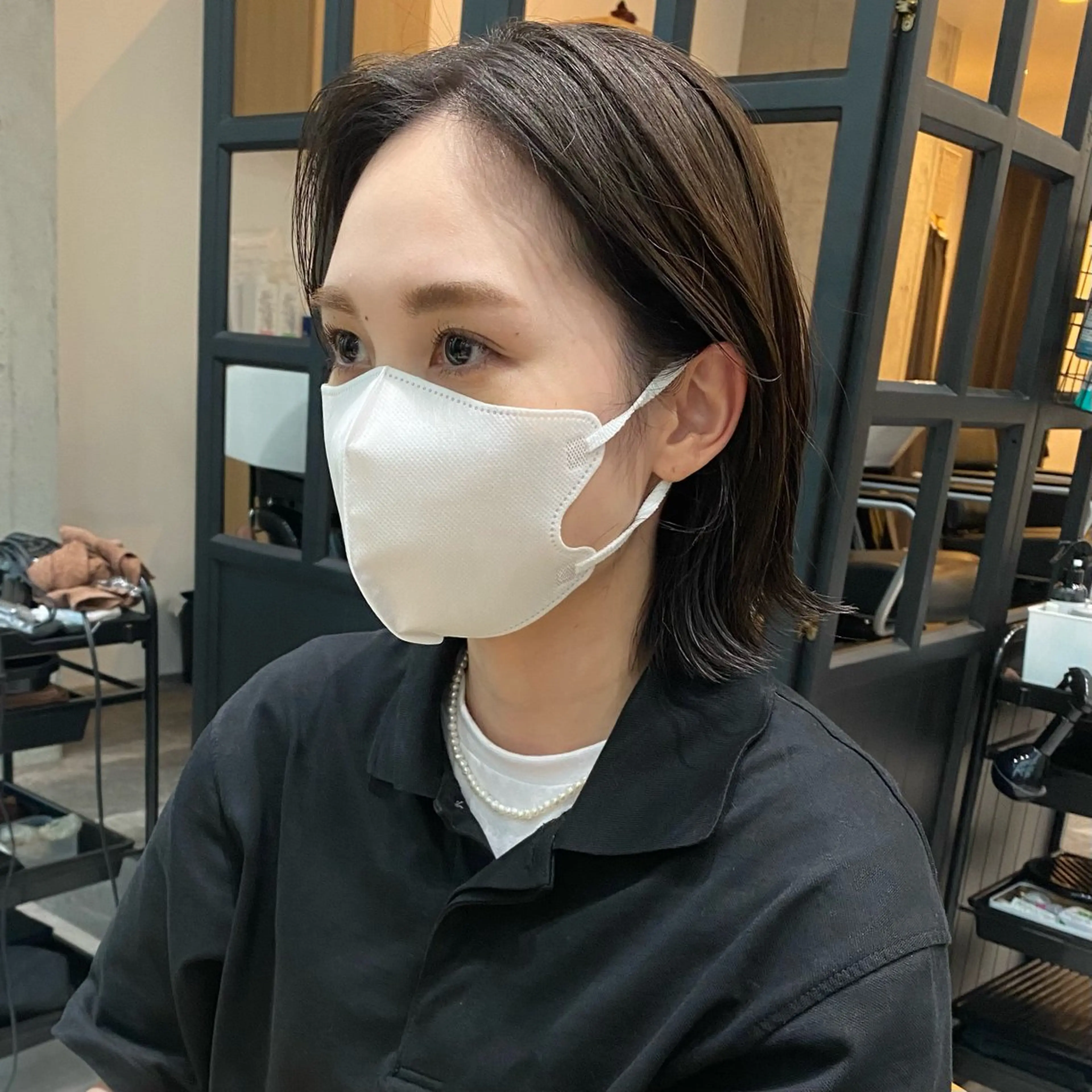ミディアム ミディアムパーマ ハイライト 髪質改善 レイヤーカット ショート職人 美容師【KENTA】のヘアスタイル