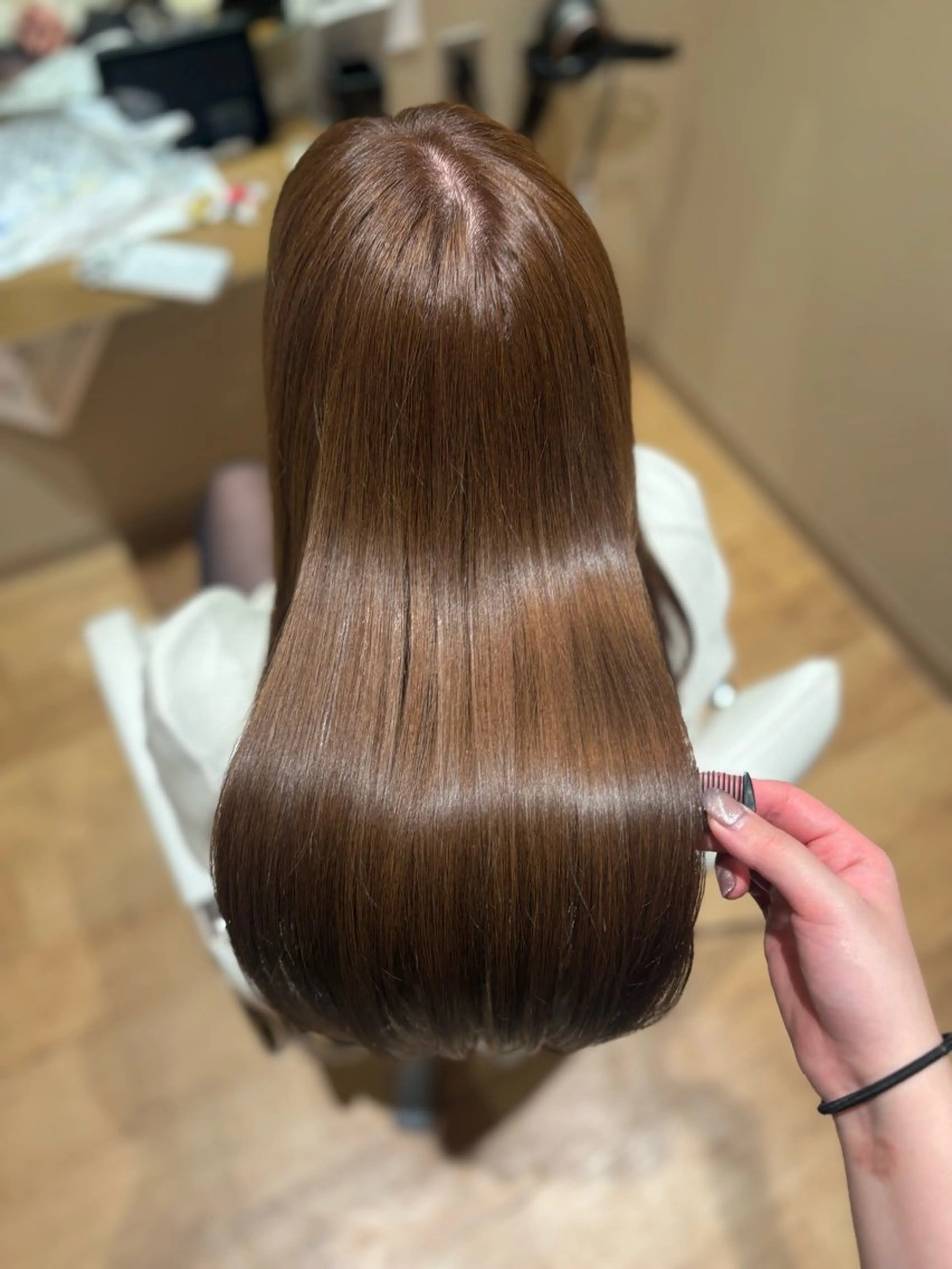 ロング 中島愛佳🐥⸒⸒ 縮毛矯正/艶髪カラーのヘアスタイル