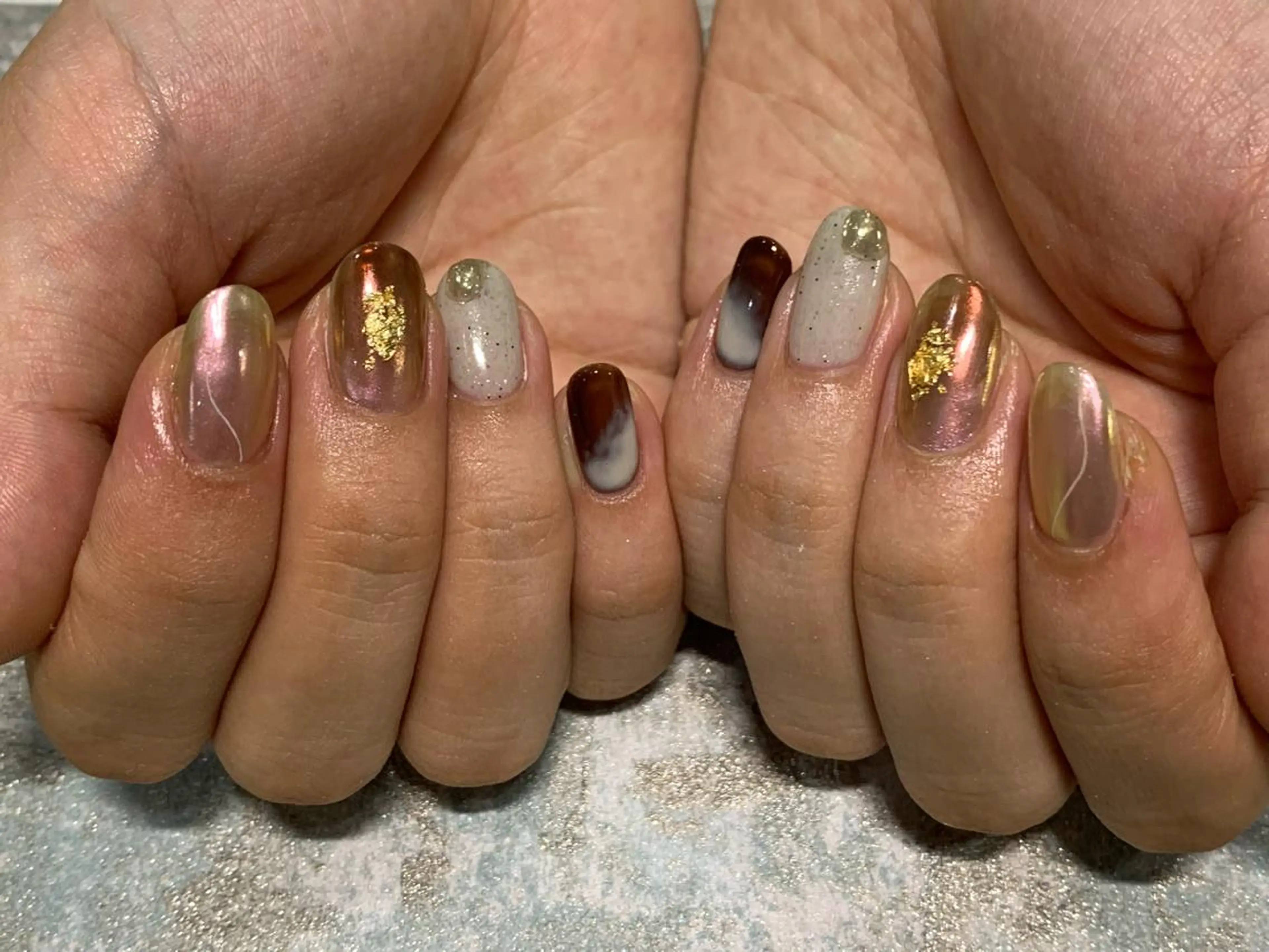 ネイル アートネイル ハンドネイル Crescent Eye  Yukiのネイルデザイン