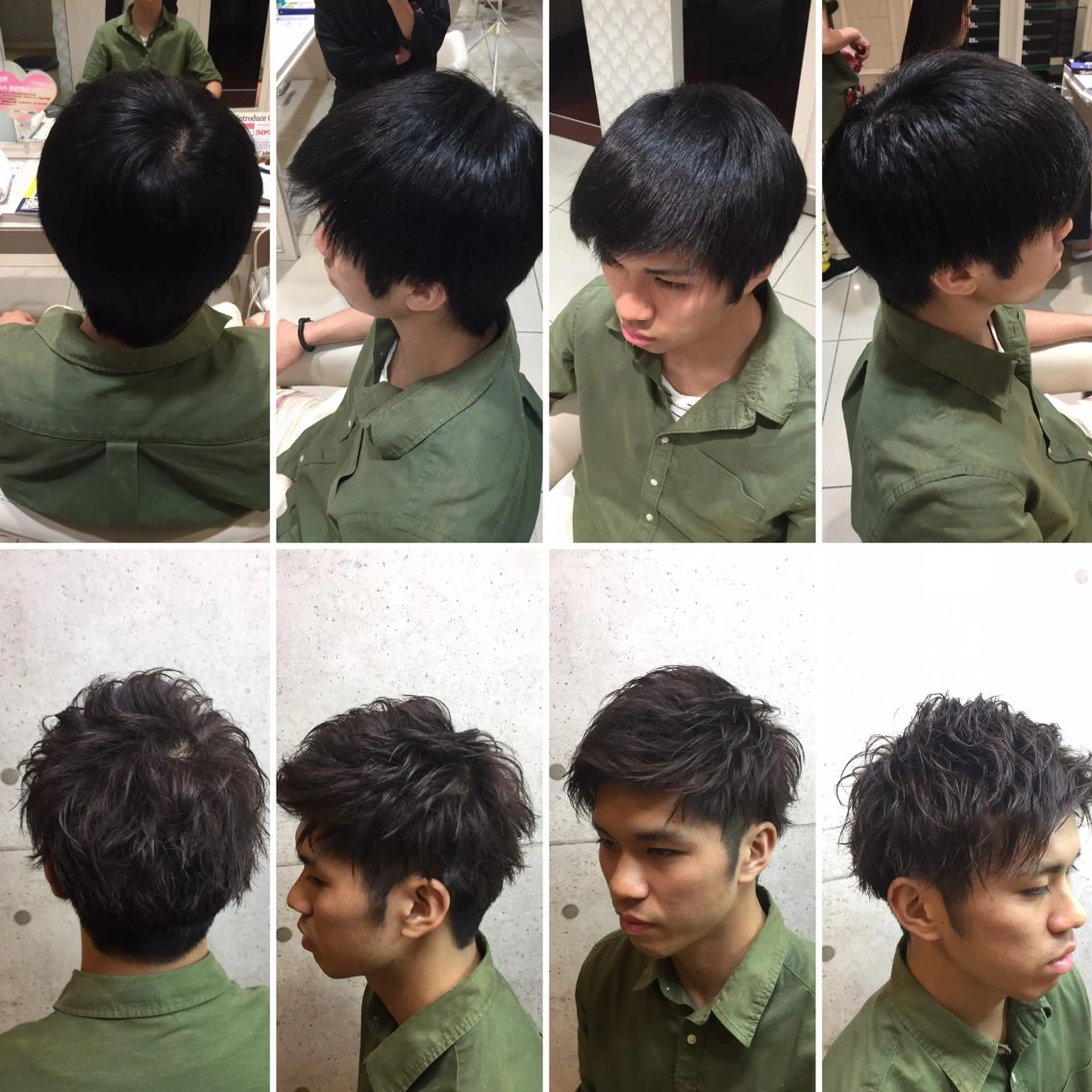 メンズ 刈り上げ 白髪ぼかしデザイン ハイライト/宮本純登のヘアスタイル