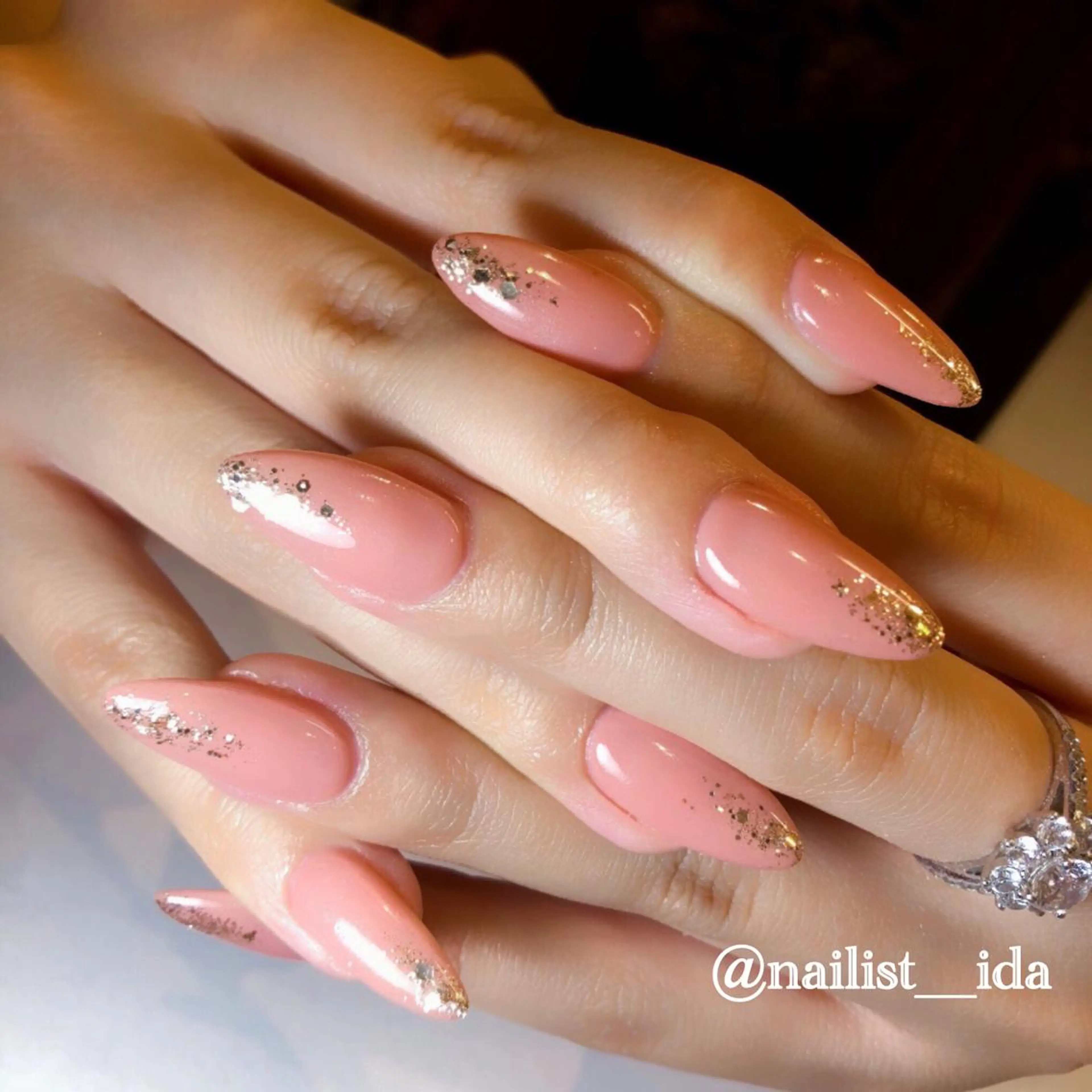 ネイル オフィスネイル シンプルネイル Arowa 伊田のネイルデザイン