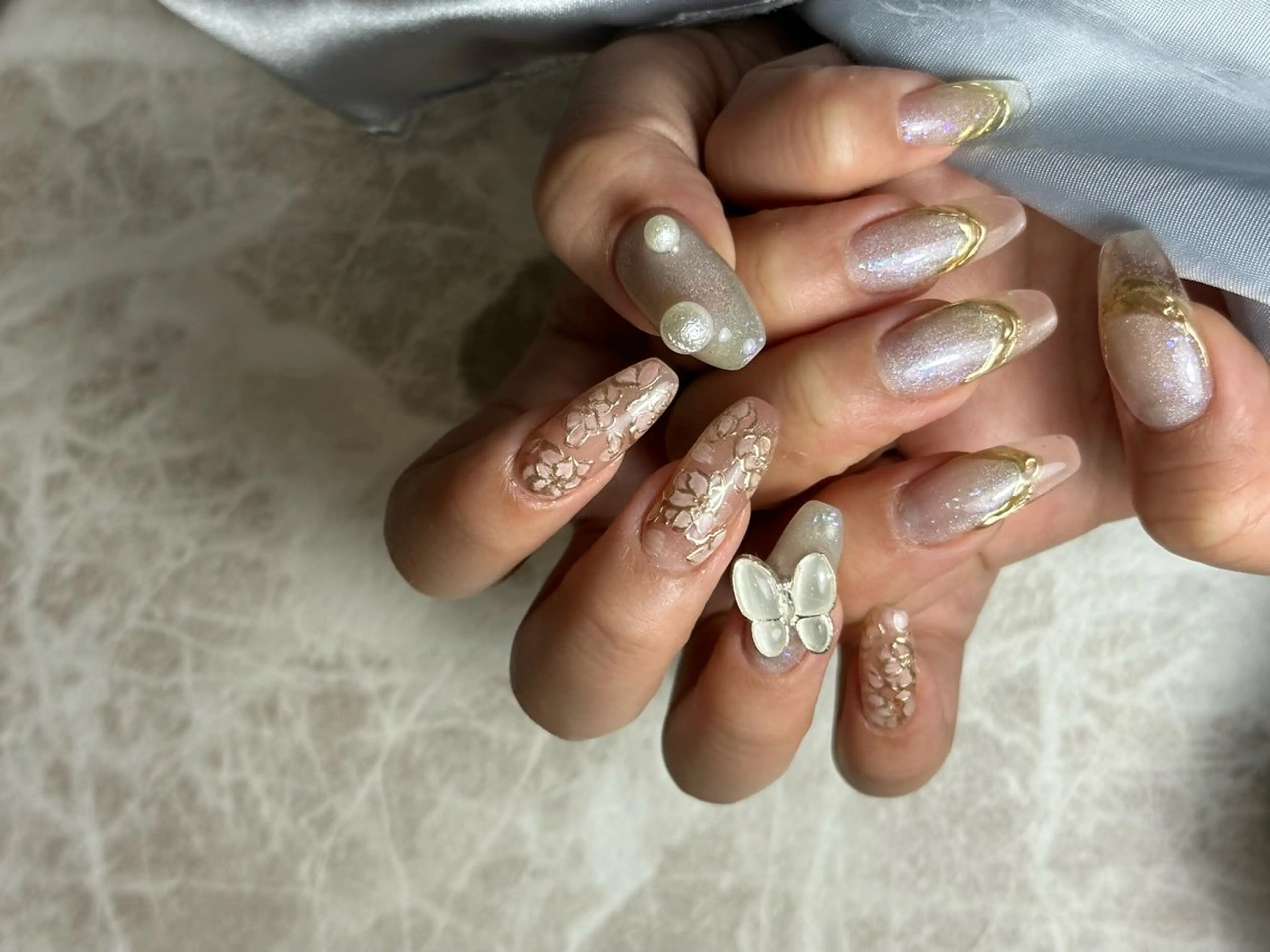 ネイル クリアネイル フラワーネイル フレンチネイル ロングネイル スカルプネイル ハンドネイル ✩ miyuのネイルデザイン