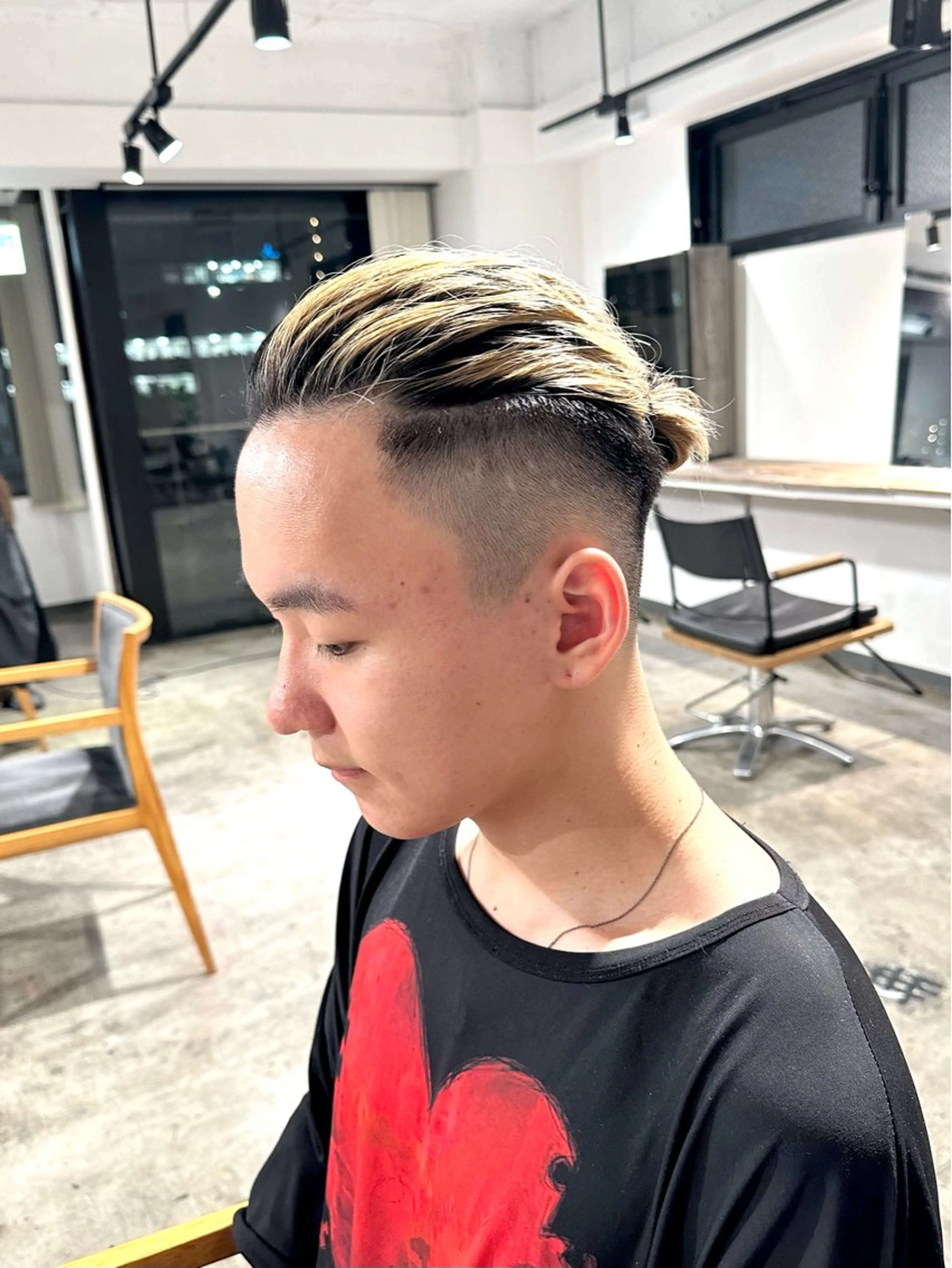 メンズ フェードカット マンバンヘア メンズパーマ 刈り上げ カット 骨格補正施術/メンズ 専門美容師/YUYAのヘアスタイル