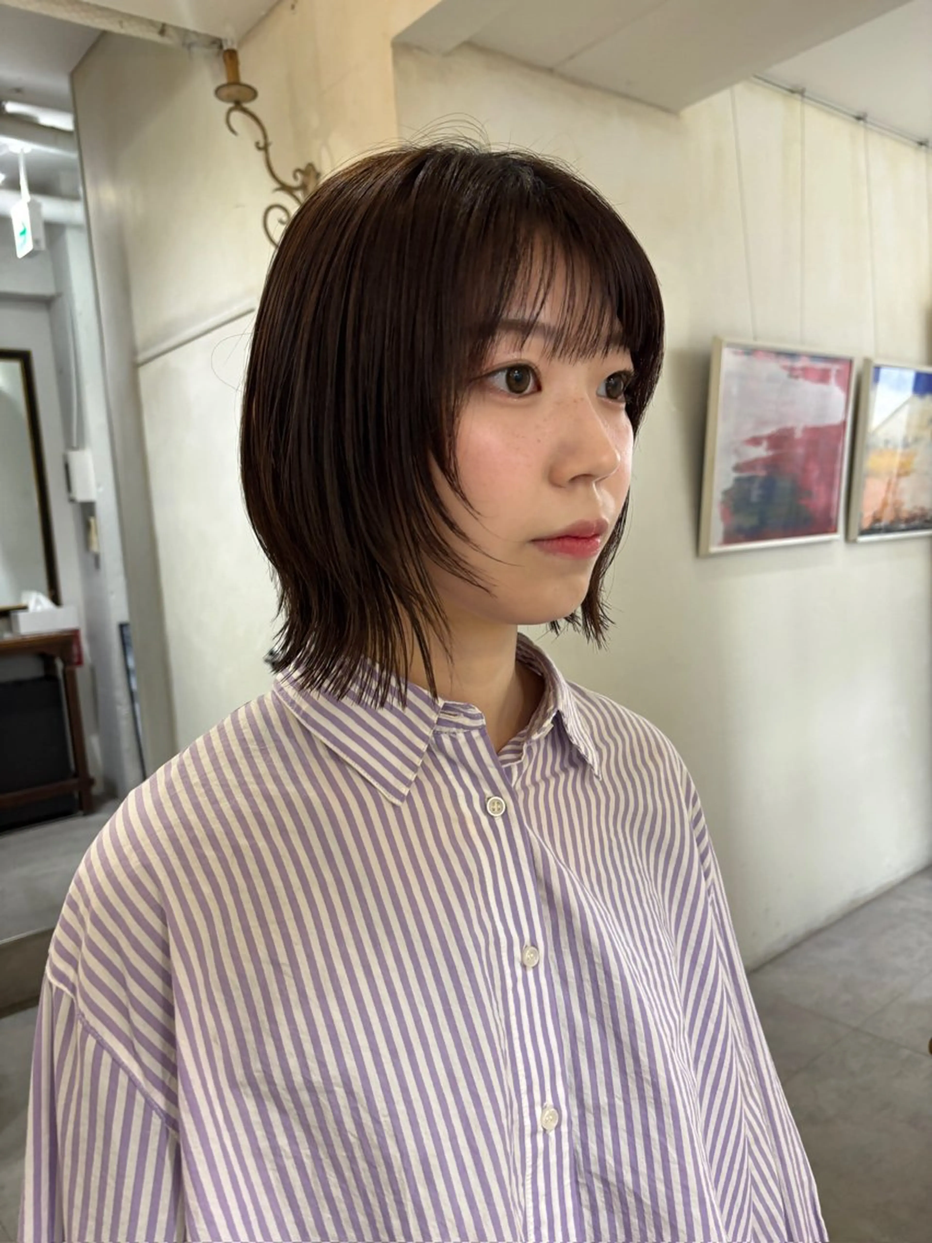 ショート ボブレイヤー ボブ レイヤーカット カット MINX青山店所属・結莉/ボブ/ 縮毛矯正のヘアスタイル