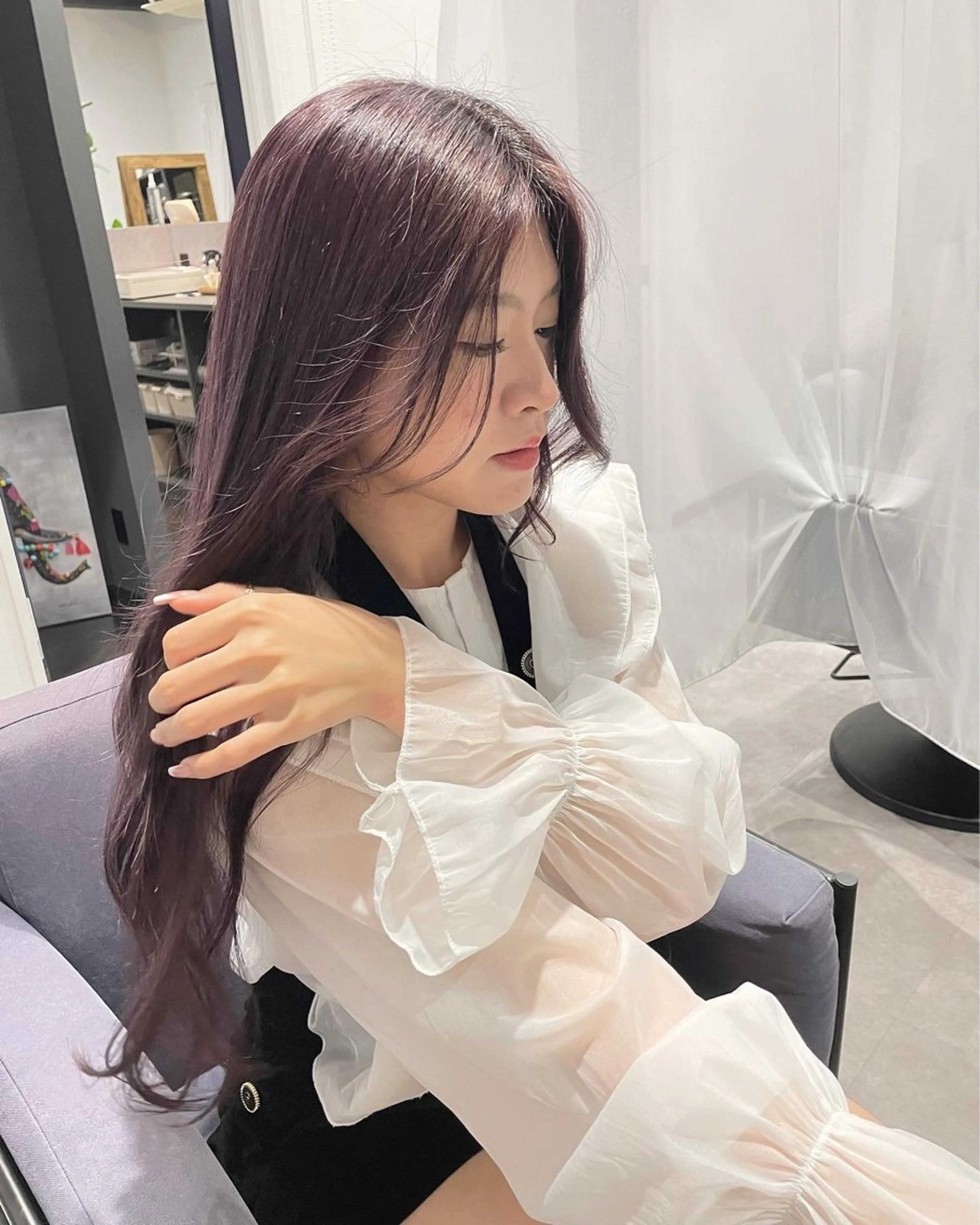 ロング 木村 あかりのヘアスタイル