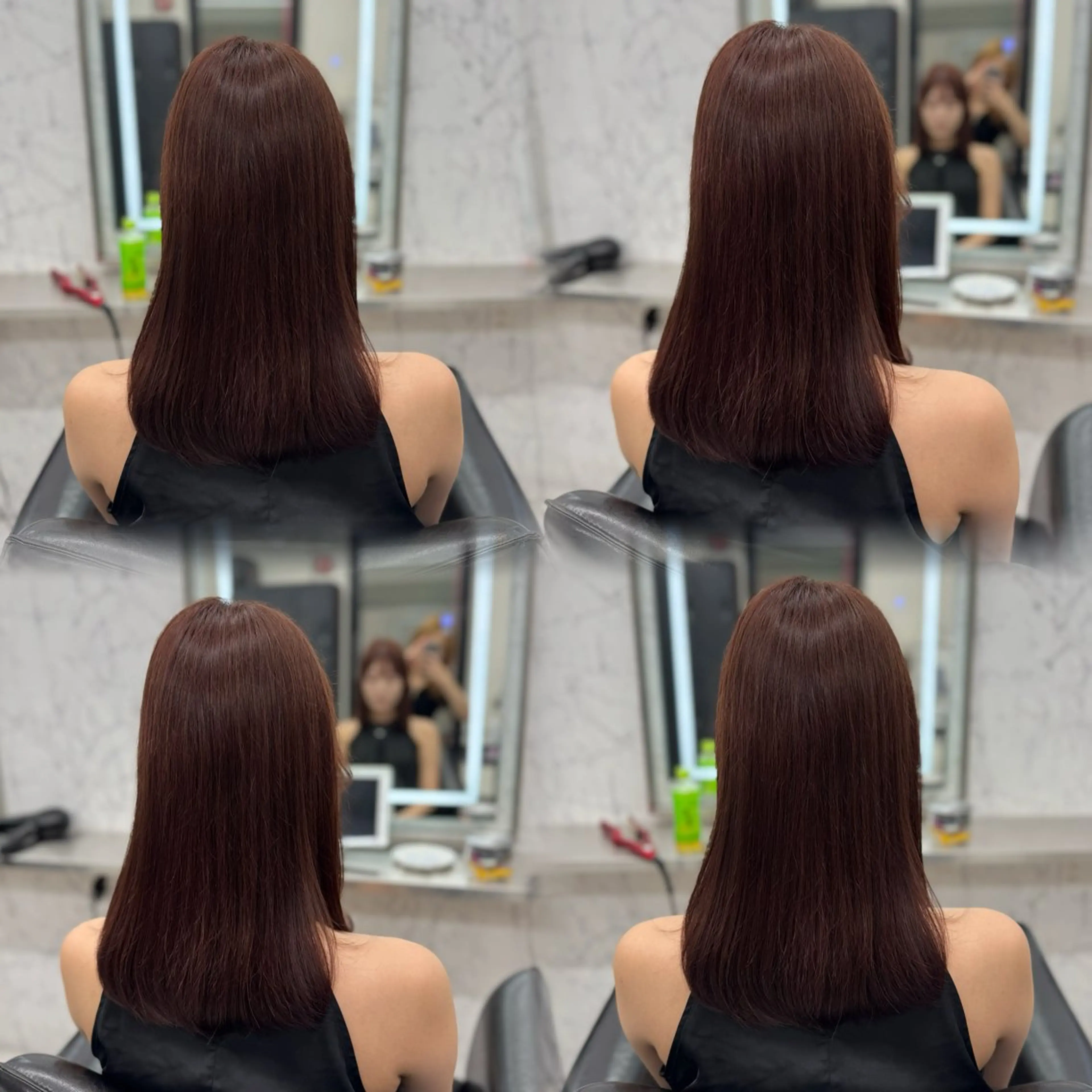 ミディアム カラー ブラウンカラー ハイトーンカラー ピンクカラー ピンクブラウン ヨシンモリ JPCY MIRIYAのヘアスタイル