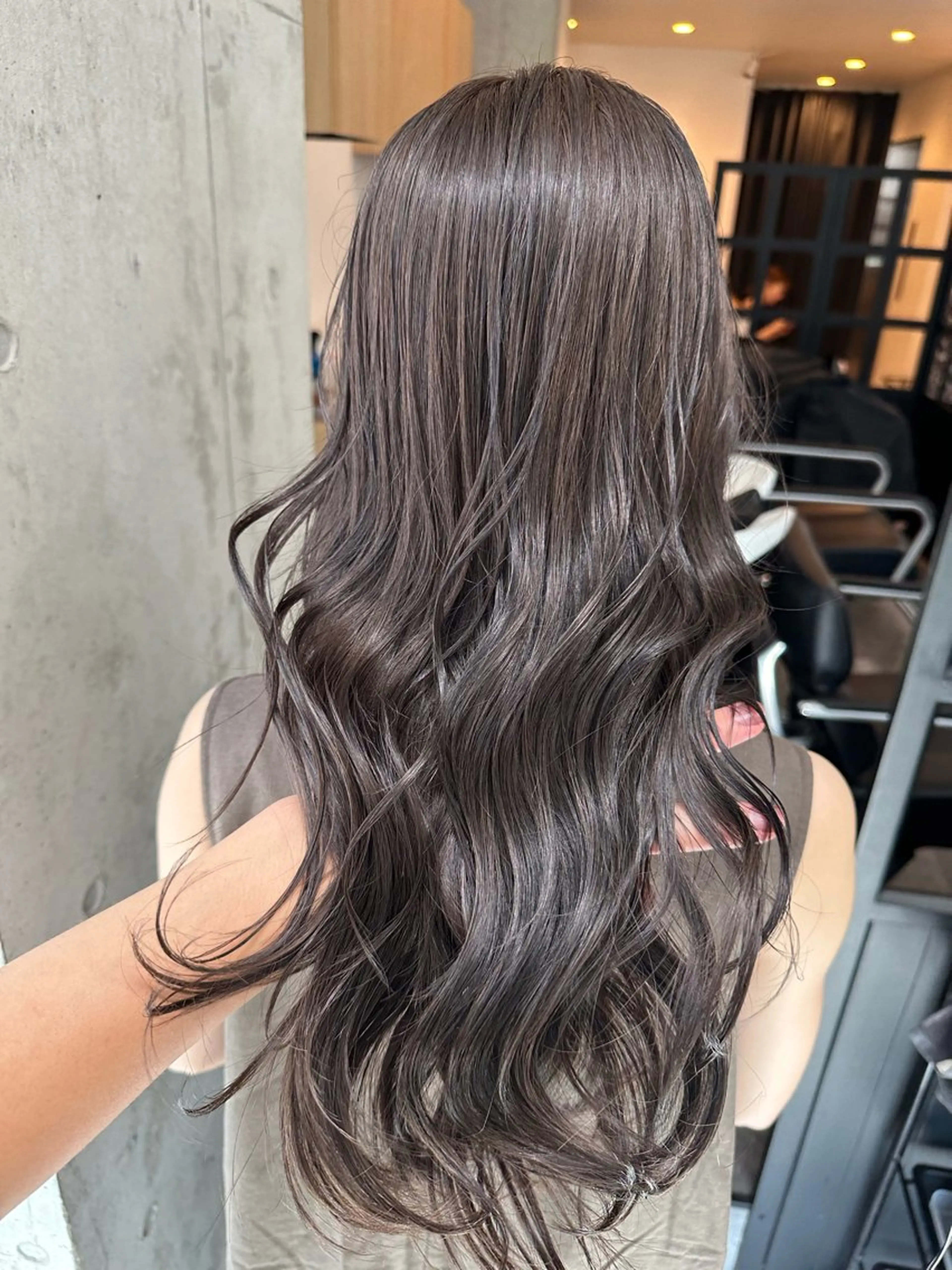 セミロング カット ヘアカラー トリートメント ✨透明感カラー/縮毛 恵比寿HAYATO✨のヘアスタイル