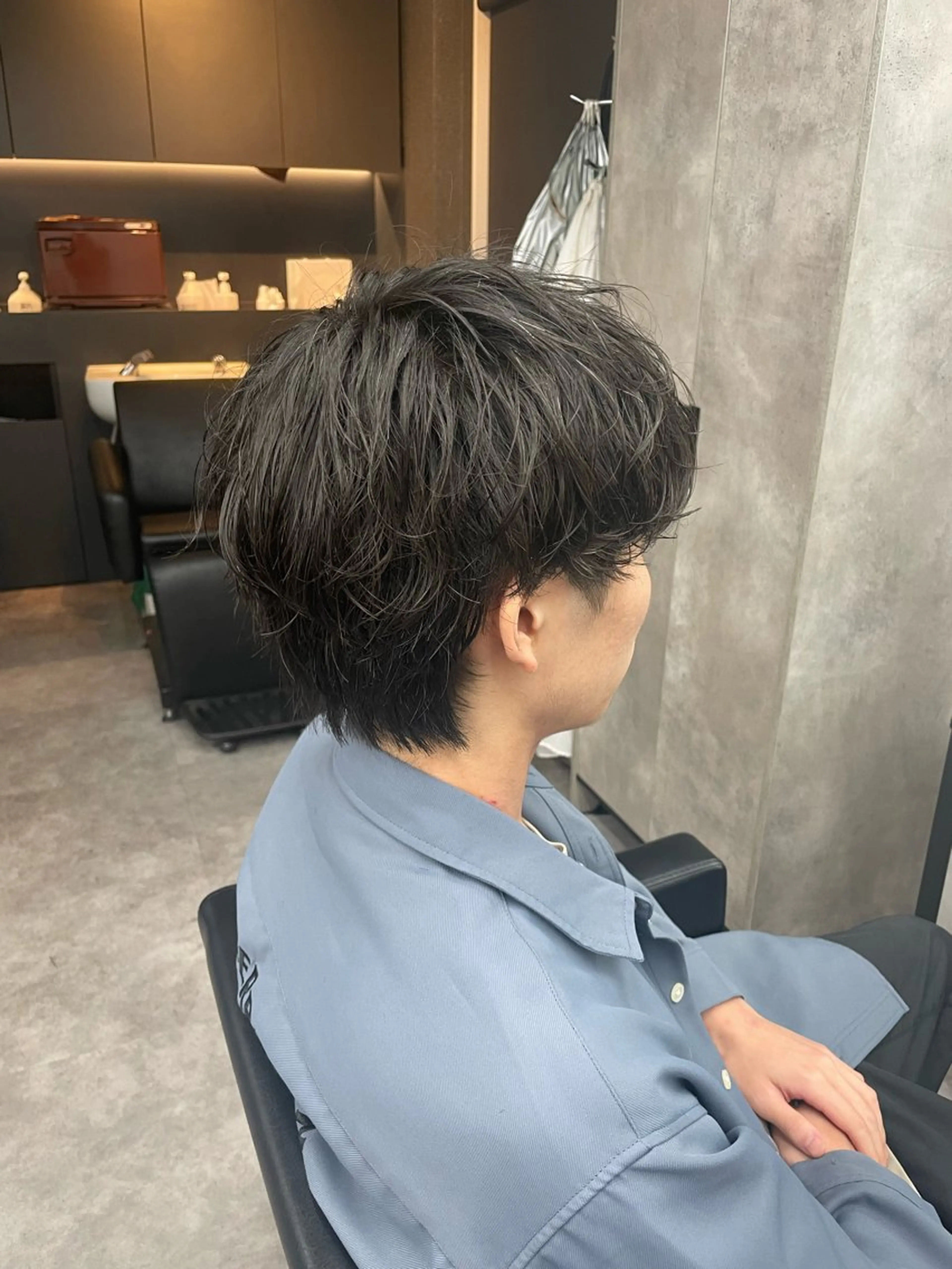 ショート パーマ メンズ カット パーマ 社会人向けパーマ 北千住No.1林和輝のヘアスタイル