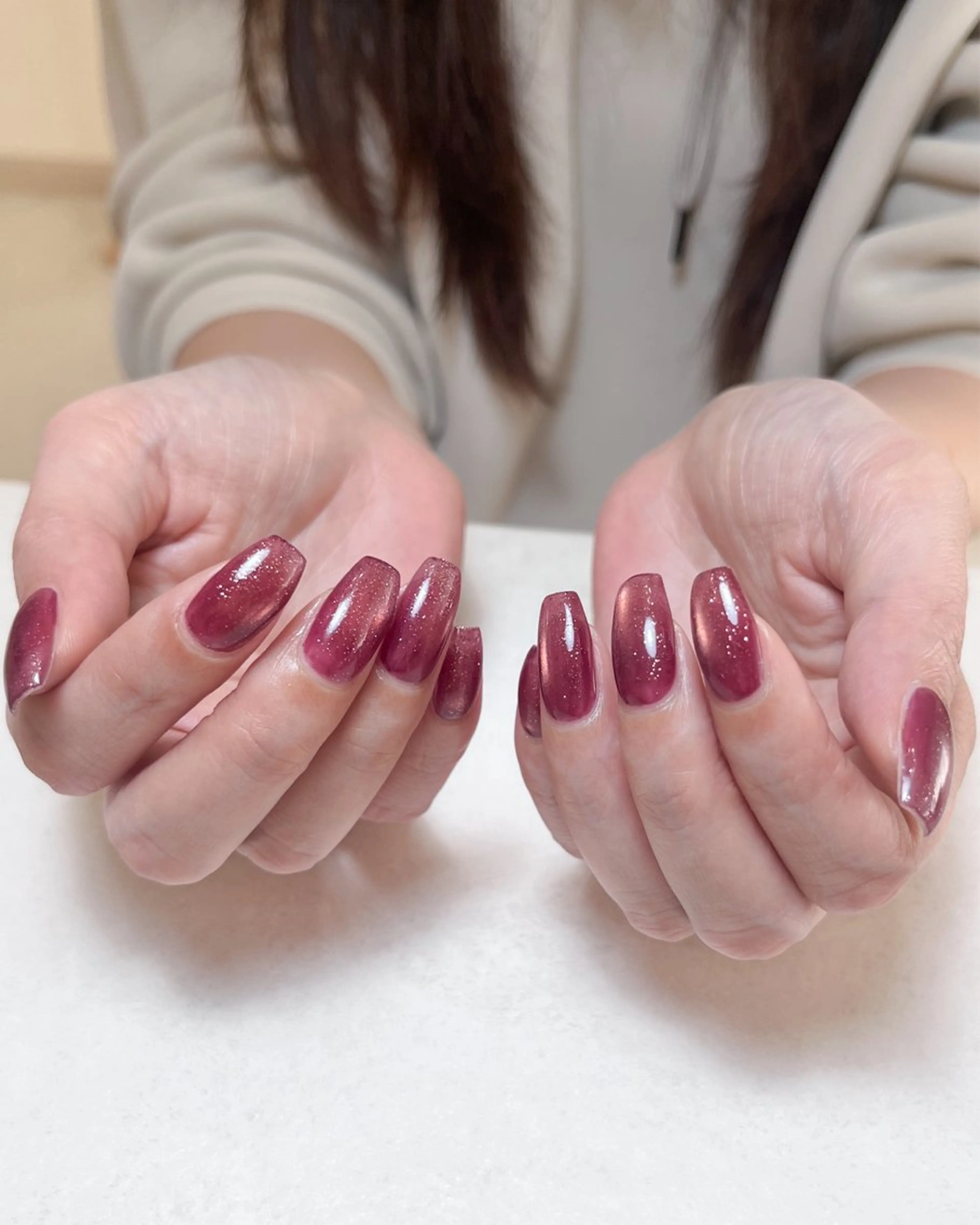 ネイル ボルドー ハンドネイル Nail Salon BELMUEのネイルデザイン