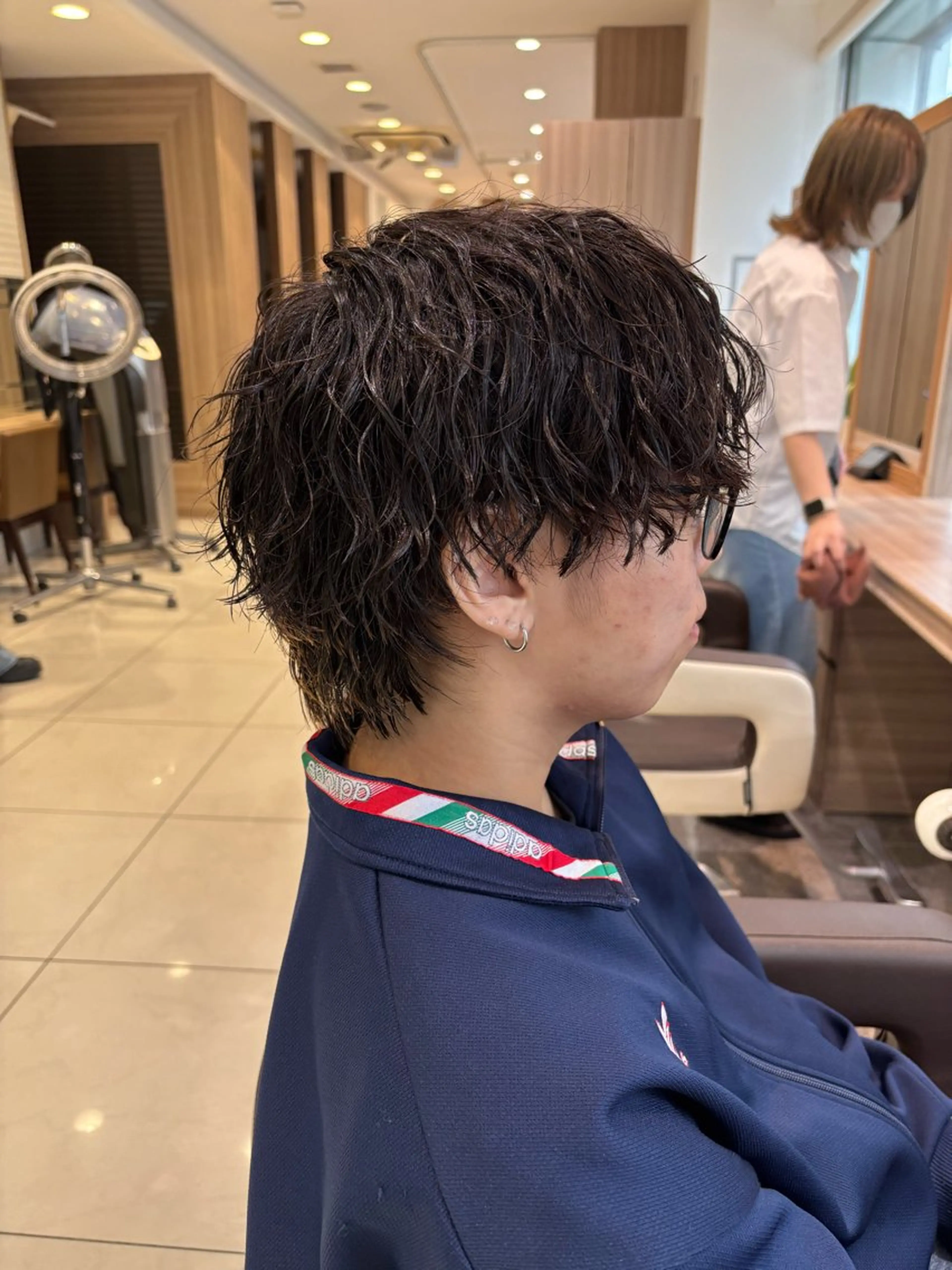 パーマ メンズ メンズパーマ メンズウルフカット ウルフカット ブリーチ/パーマ 縮毛/レイヤーaoiのヘアスタイル