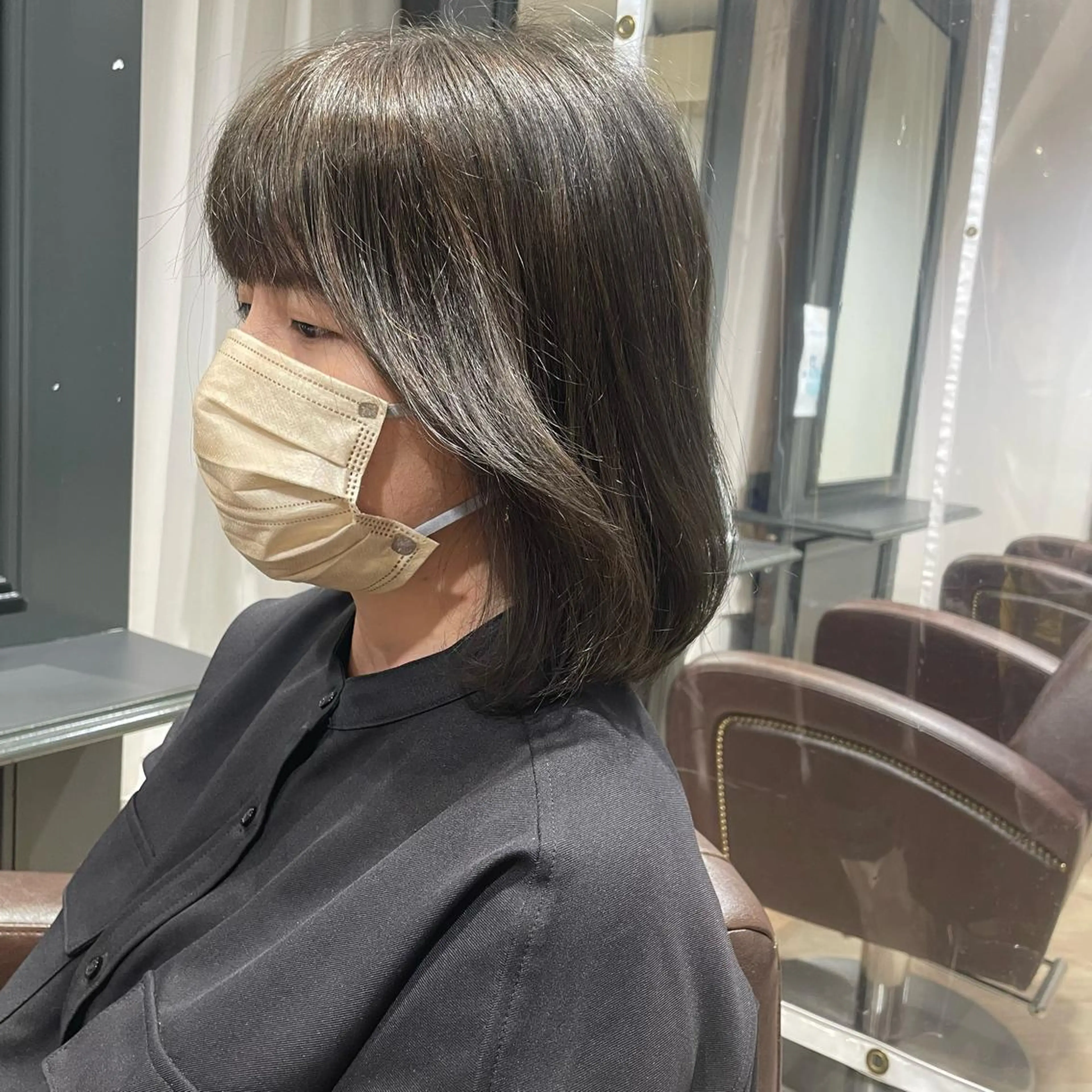 ミディアム ボブ 顔周りカット タンバルモリ 髪質改善/透明感カラ ー/Ayana 🍒のヘアスタイル