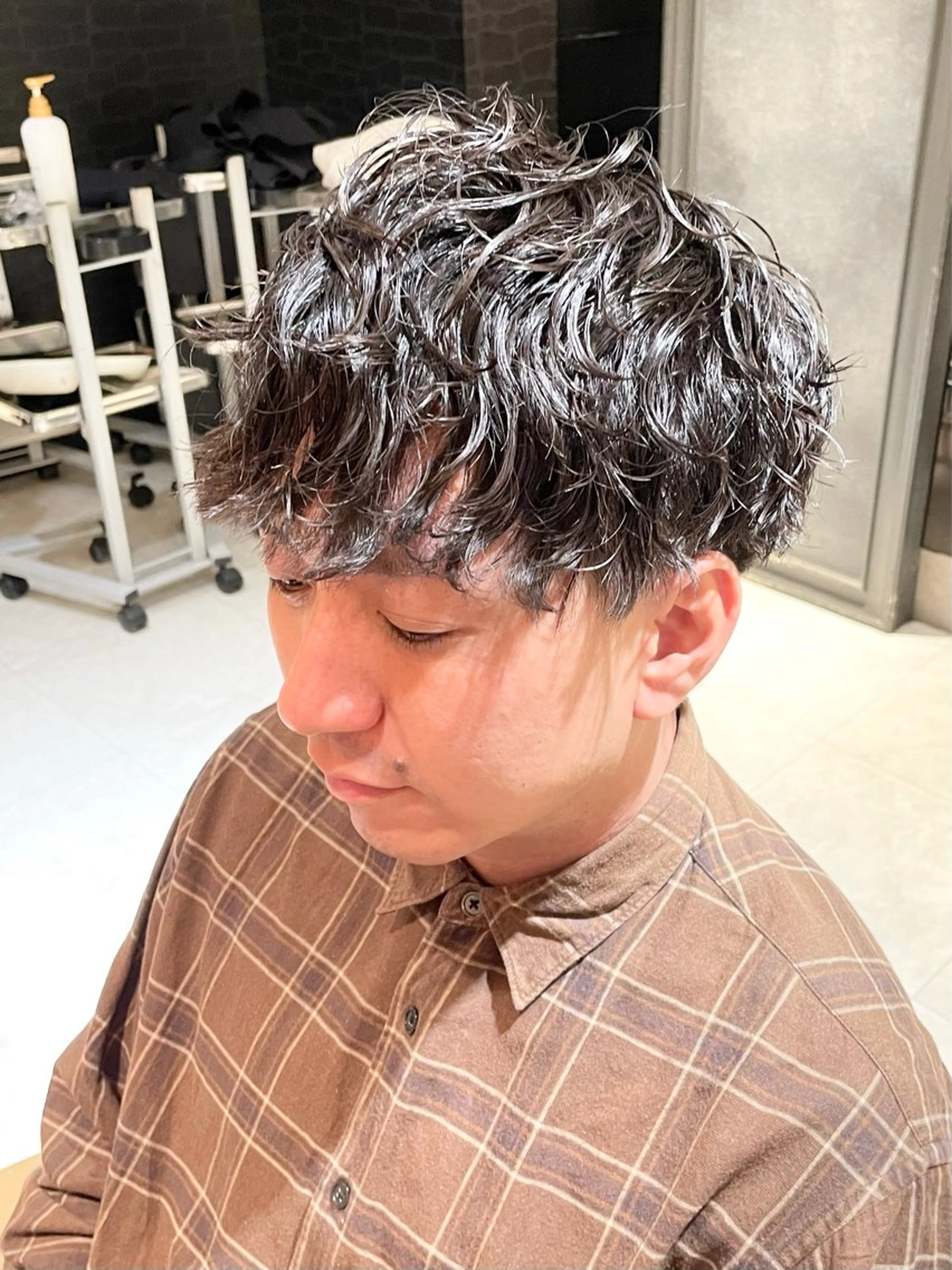 ショート パーマ メンズ メンズパーマ ツイストスパイラルパーマ スパイラルパーマ メンズ専門美容師✂︎ 大庭勝己のヘアスタイル