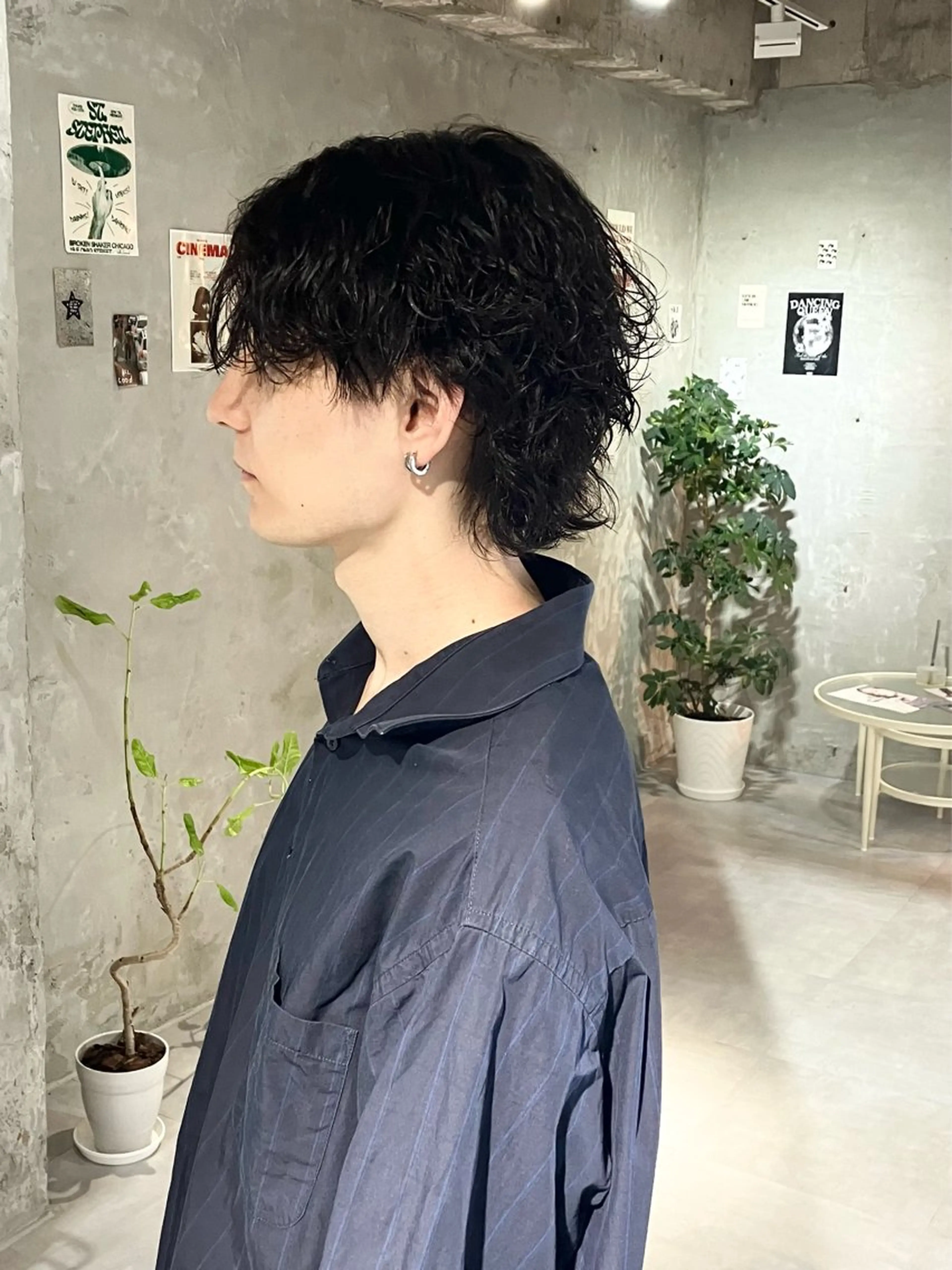 ショート パーマ メンズ 波巻きパーマ カット パーマ トリートメント door white hideのヘアスタイル