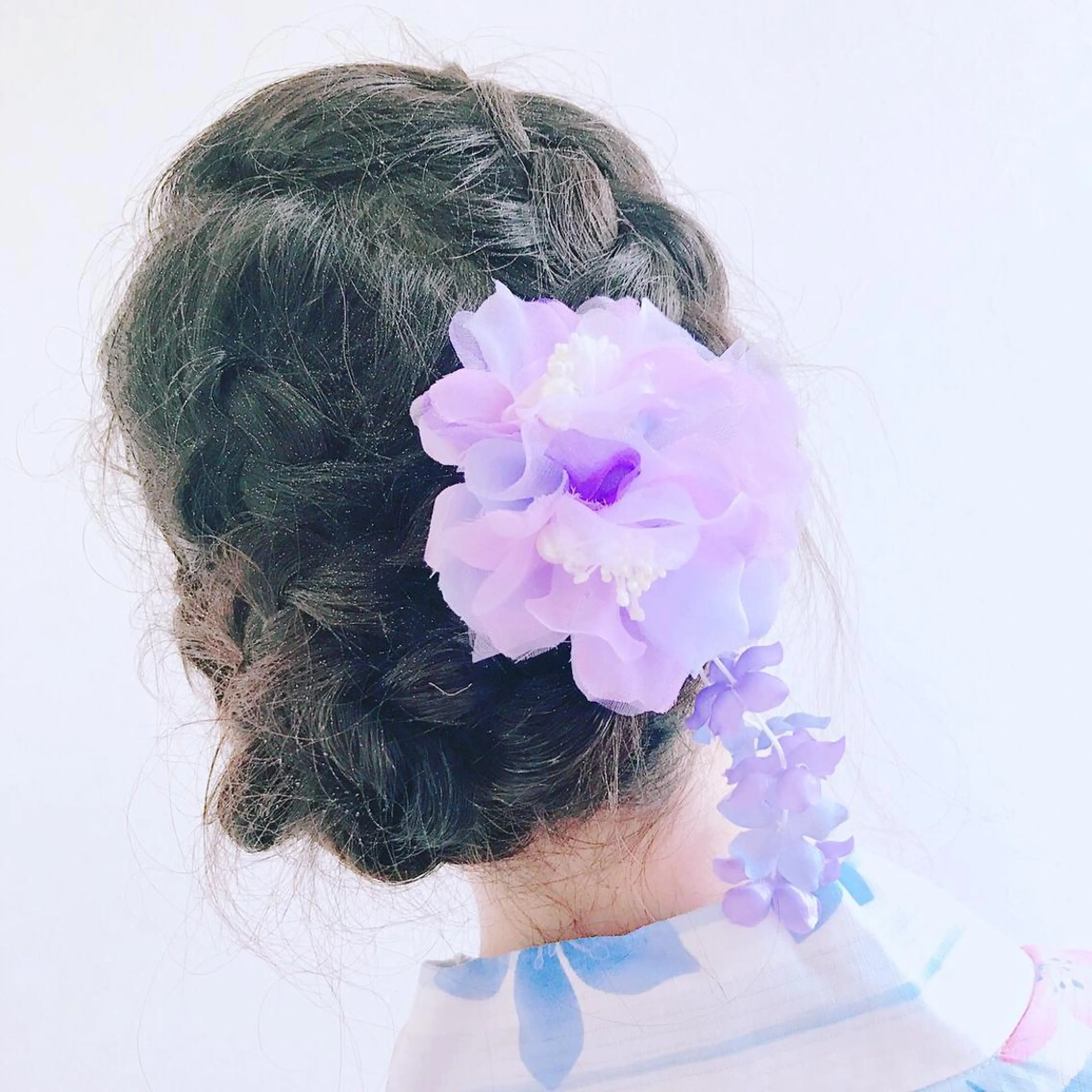 ミディアム 浴衣 インナーカラー /ヘアメ じゅんのヘアスタイル