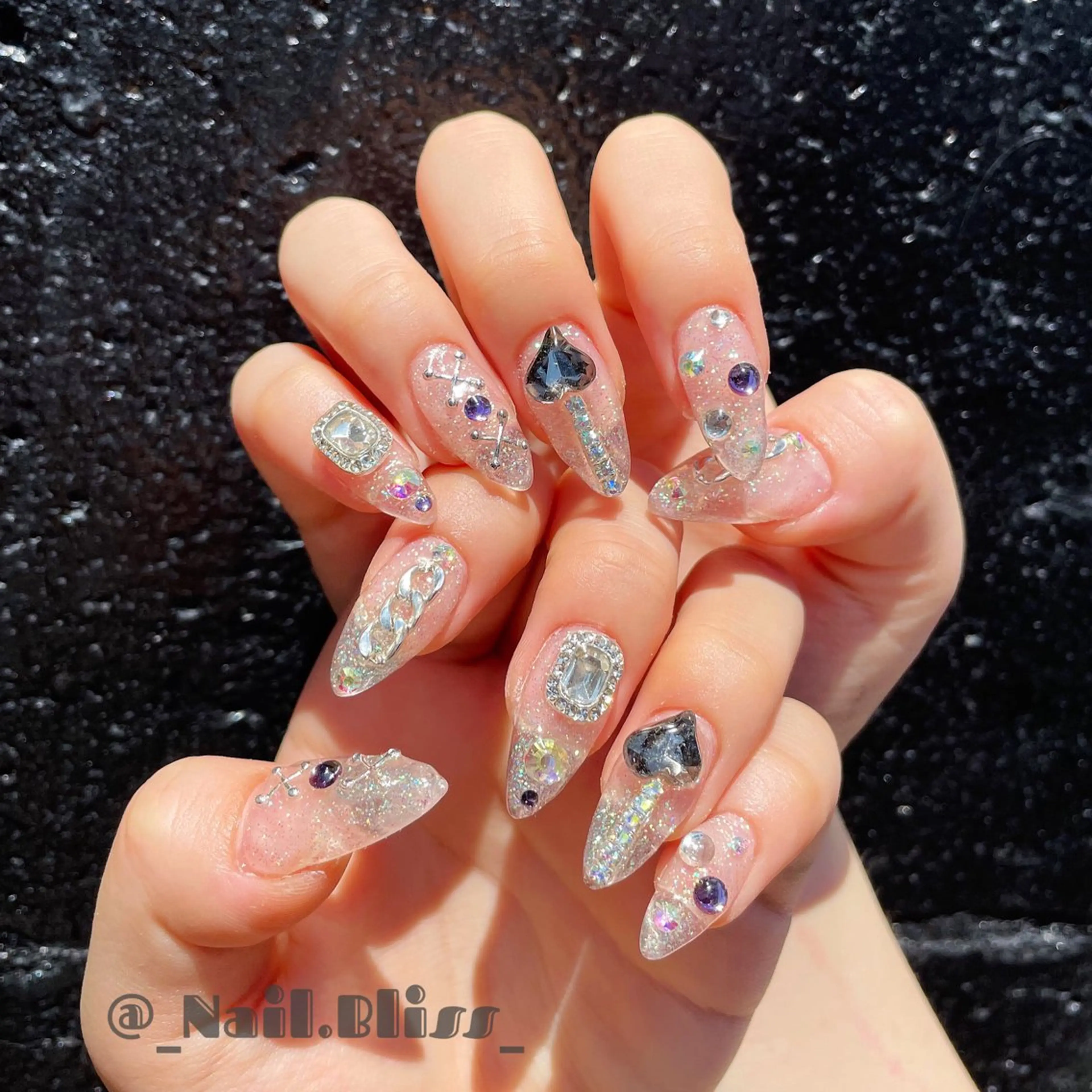 ネイル クリアネイル ハンドネイル NAIL BLISSのネイルデザイン