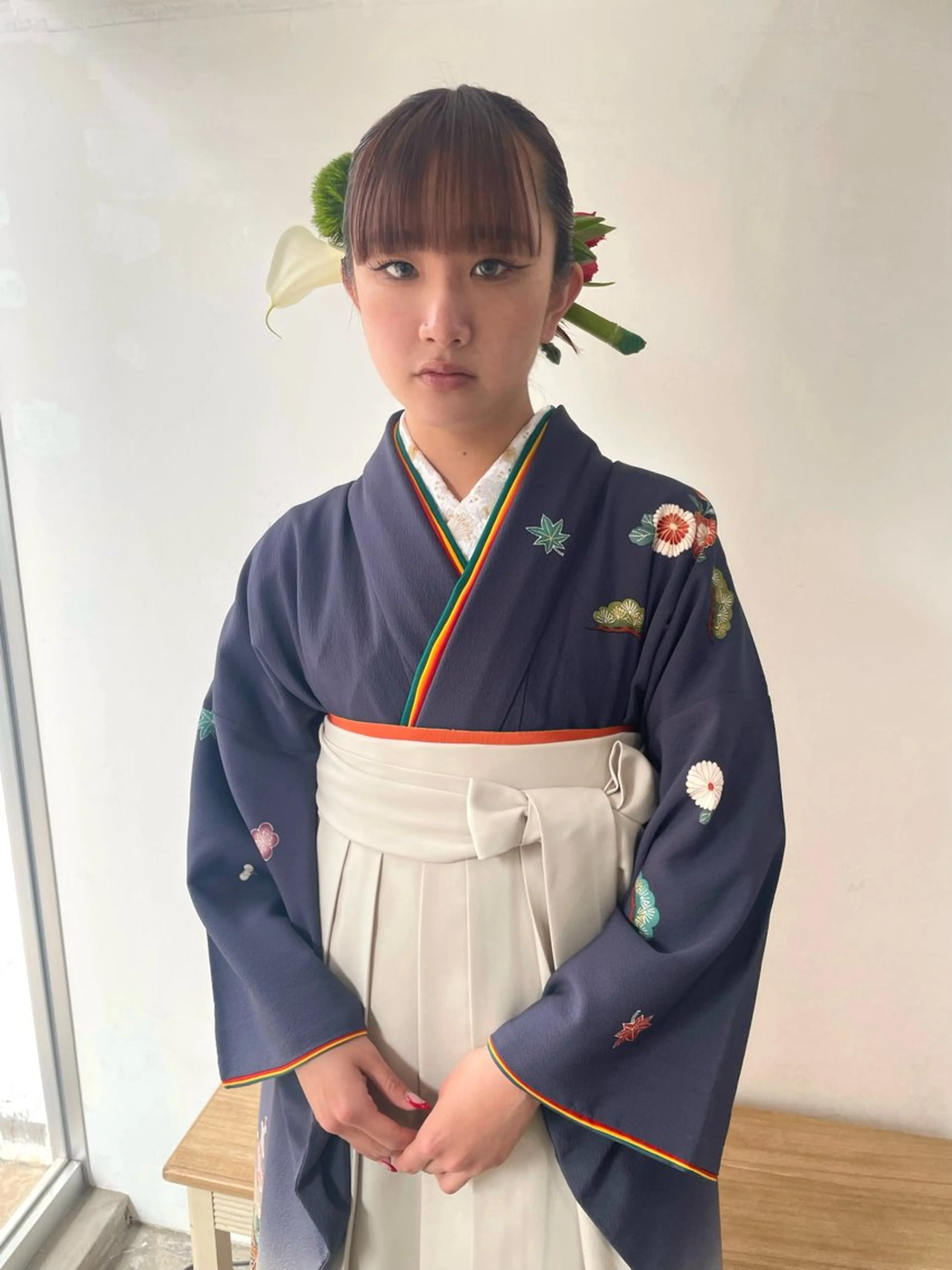ミディアム ヘアセット 熊崎 葵のヘアスタイル