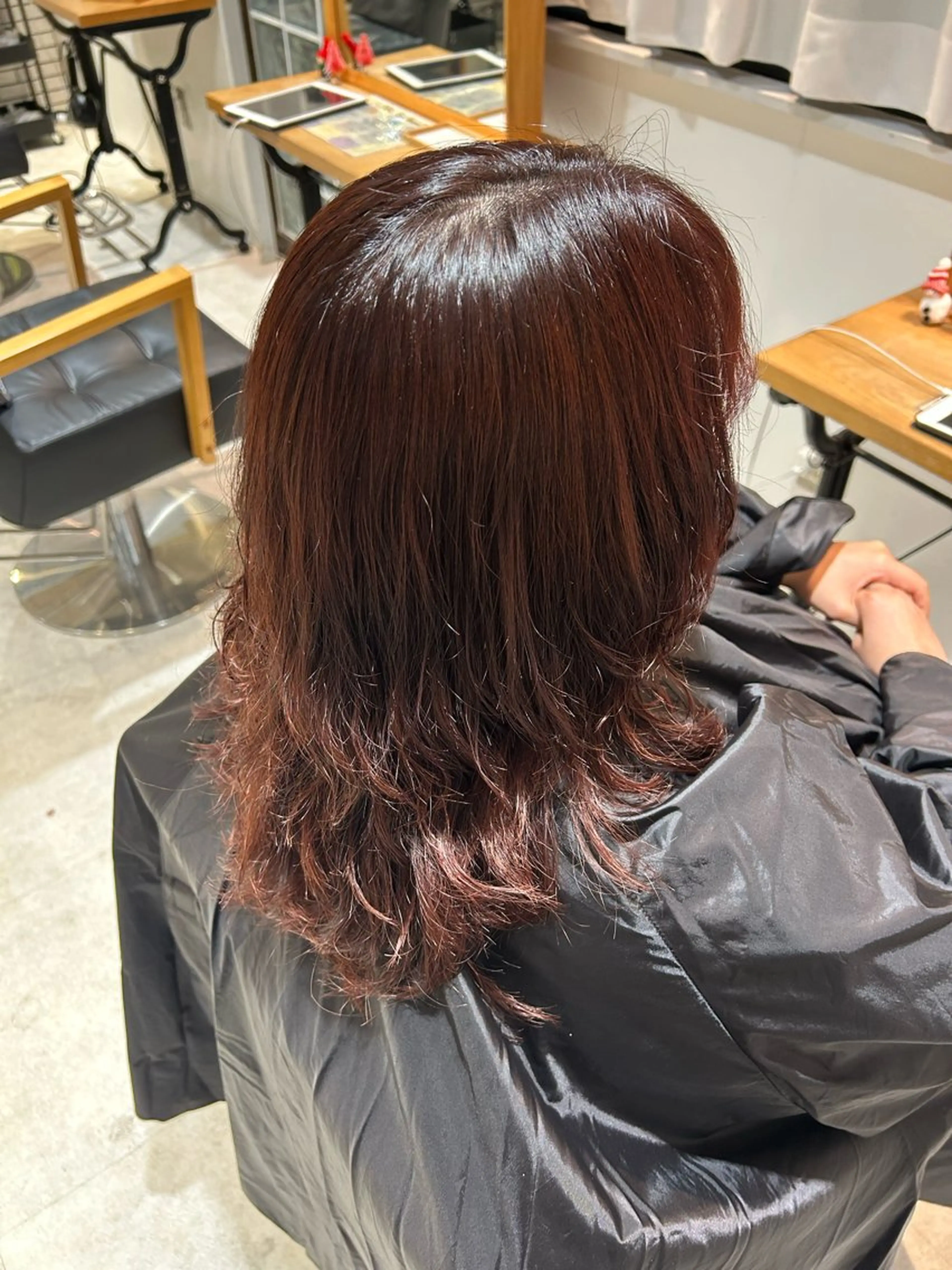 ロング カラー パーマ カット パーマ miho .のヘアスタイル