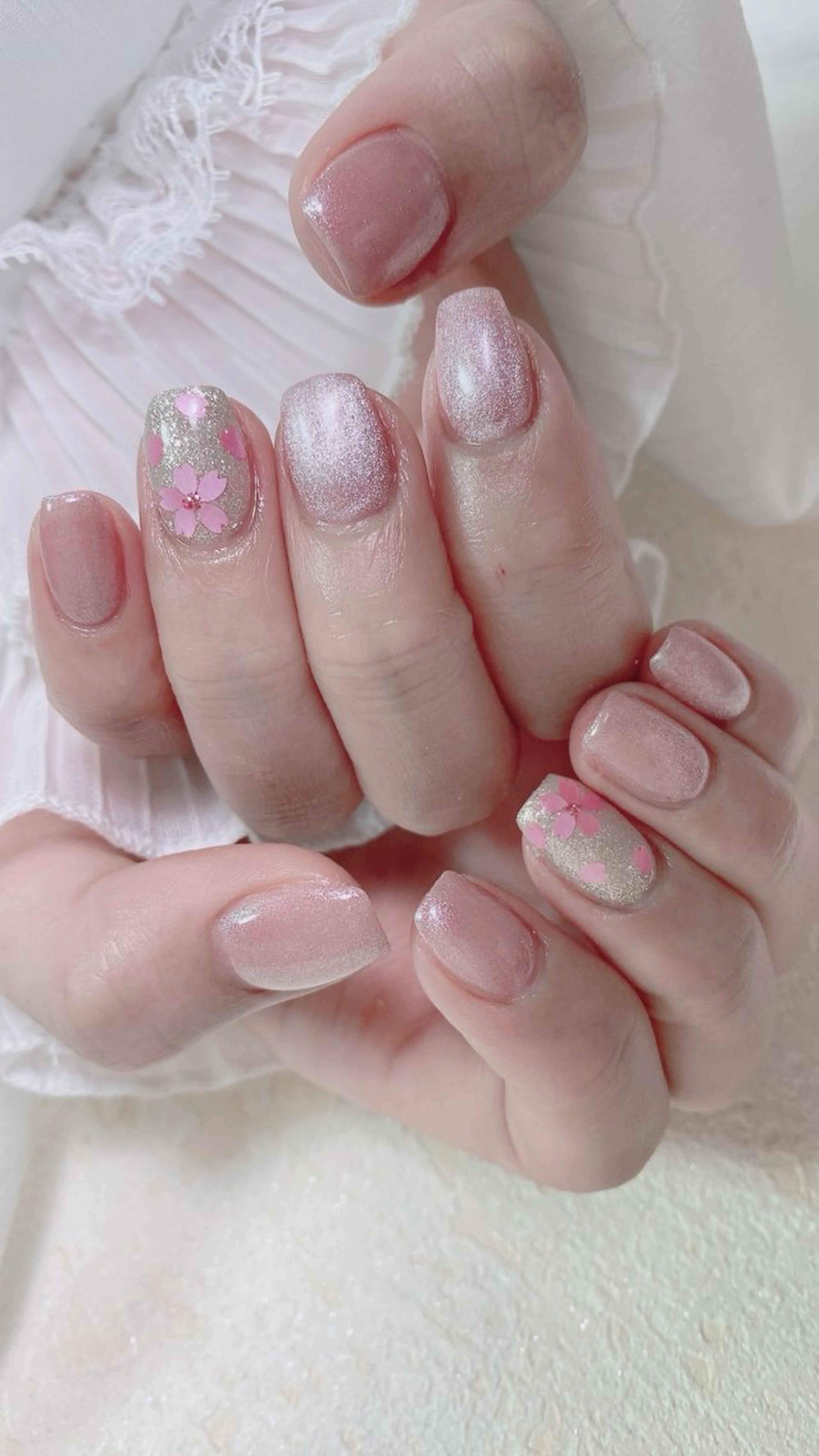 ネイル ハンドネイル オーシャン スカルプネイルサロンのネイルデザイン