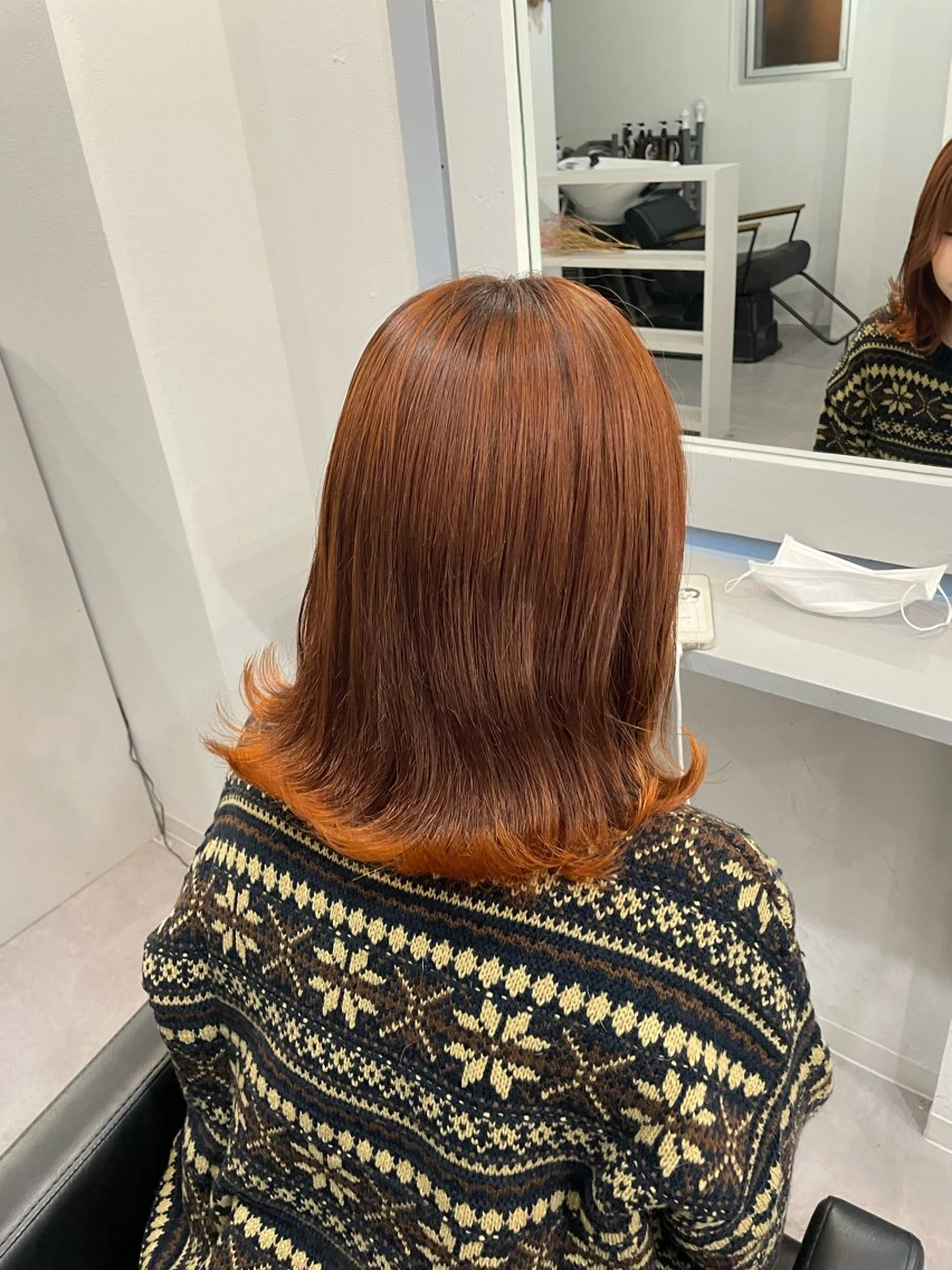 ミディアム カラー Cielro/ダブル カラー/西田咲希のヘアスタイル