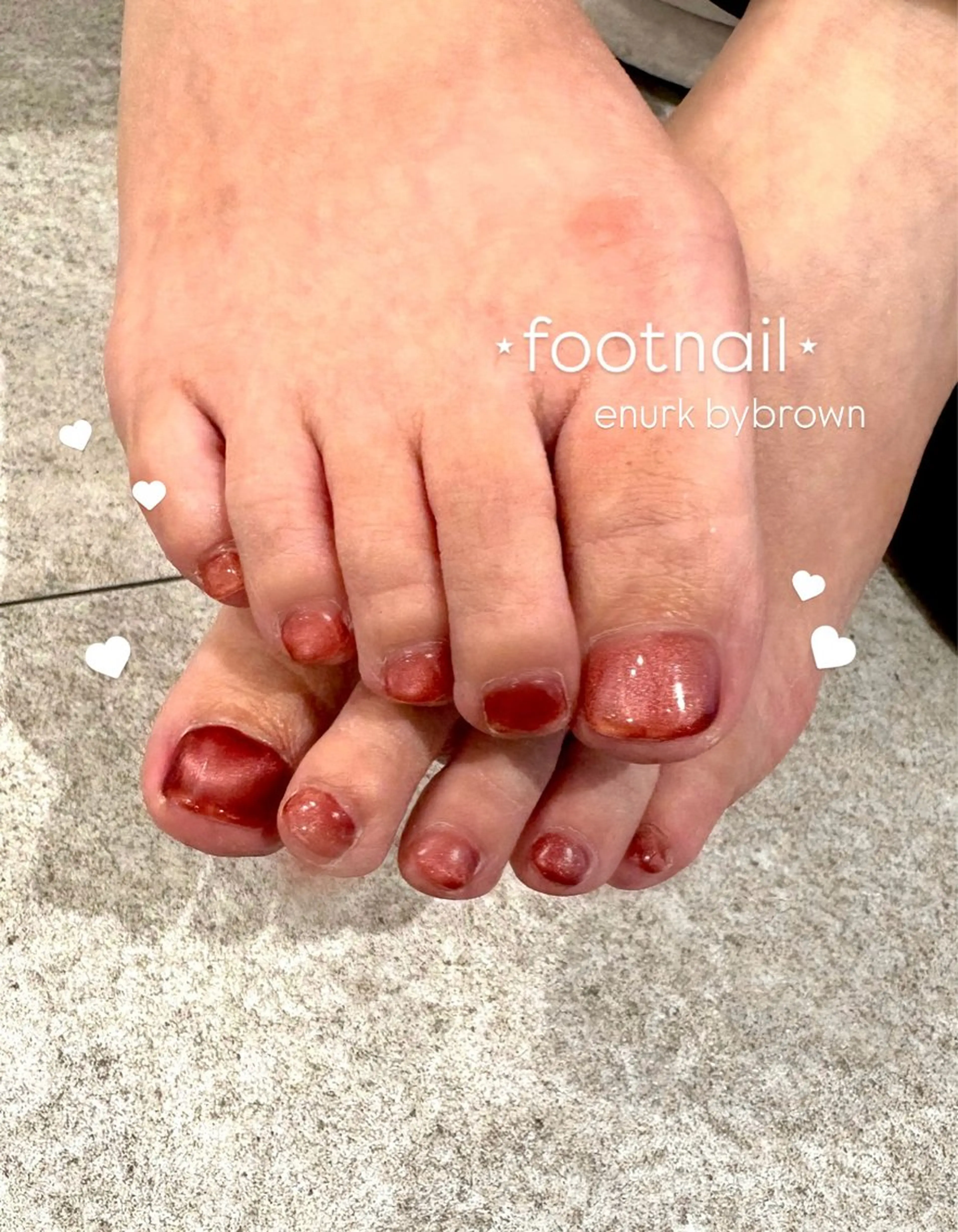 ネイル ボルドー フットネイル マグネットネイル ワンカラーネイル enurk店 🍋 M I K U  *のその他イメージ