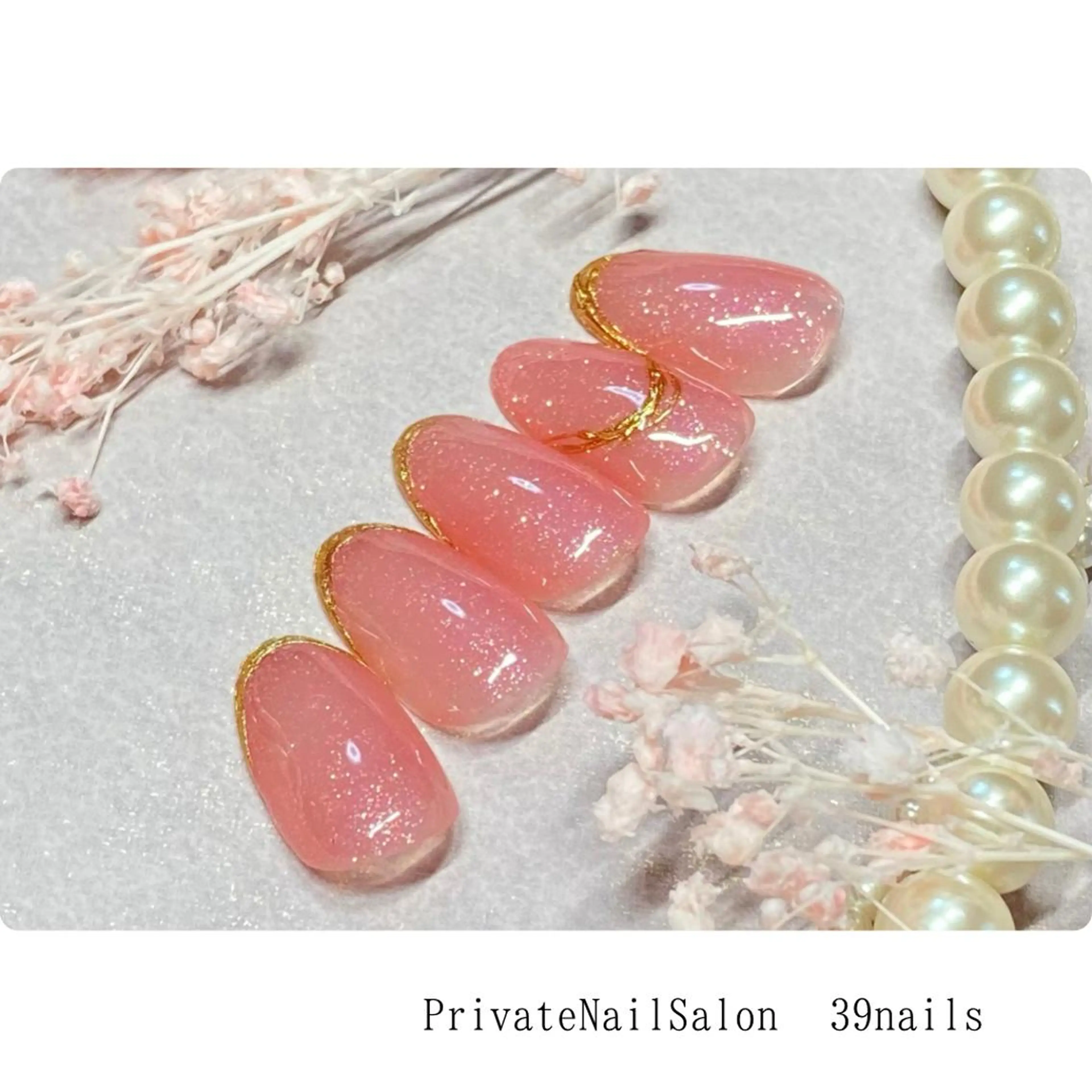 ネイル フレンチネイル ミラーネイル ニュアンスネイル オフィスネイル シンプルネイル 39-nails EharaMikuのネイルデザイン