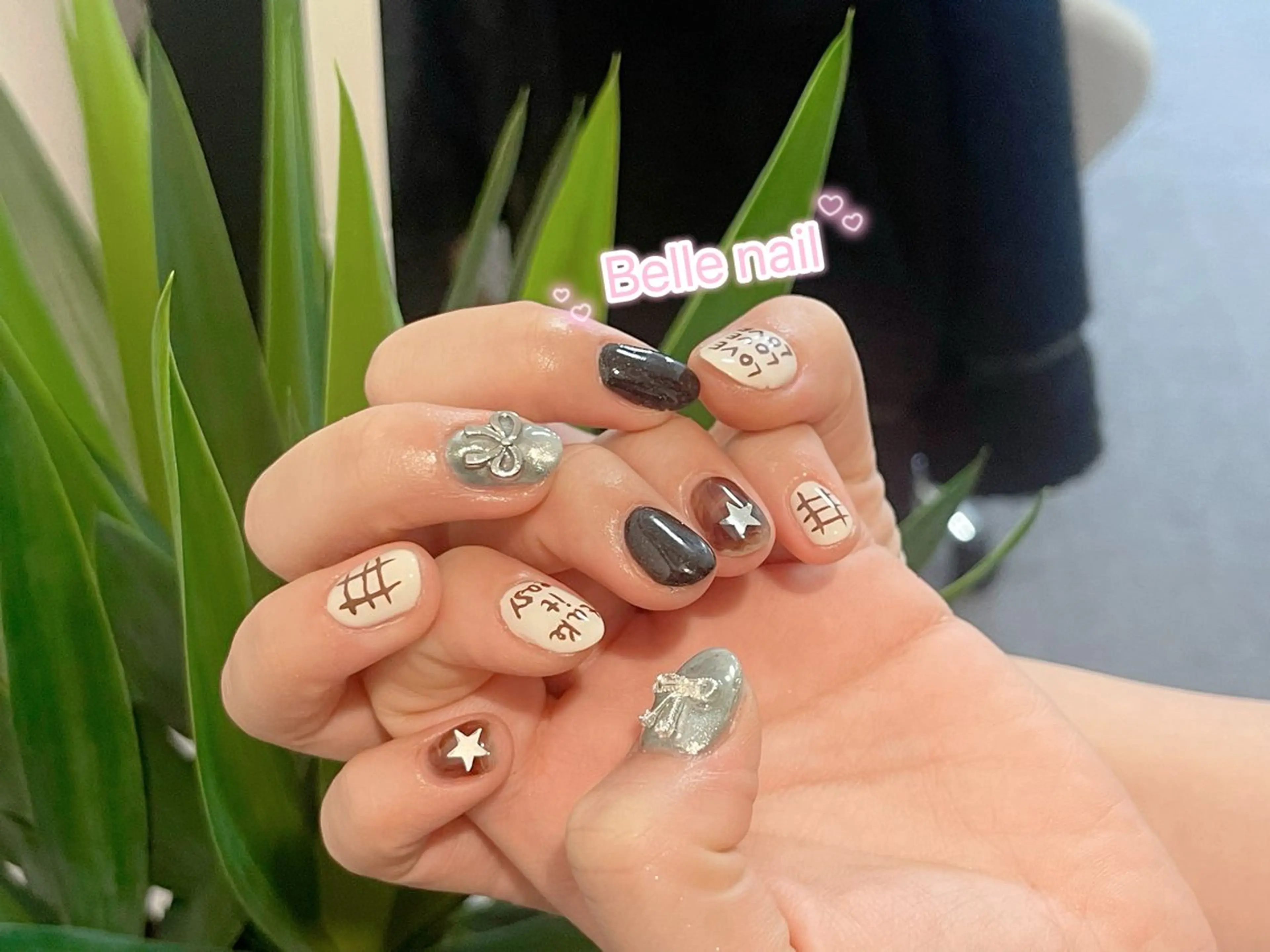 ネイル ロングネイル マグネットネイル リボン 夏ネイル スーパーロングネイル Belle Nail Salonのネイルデザイン