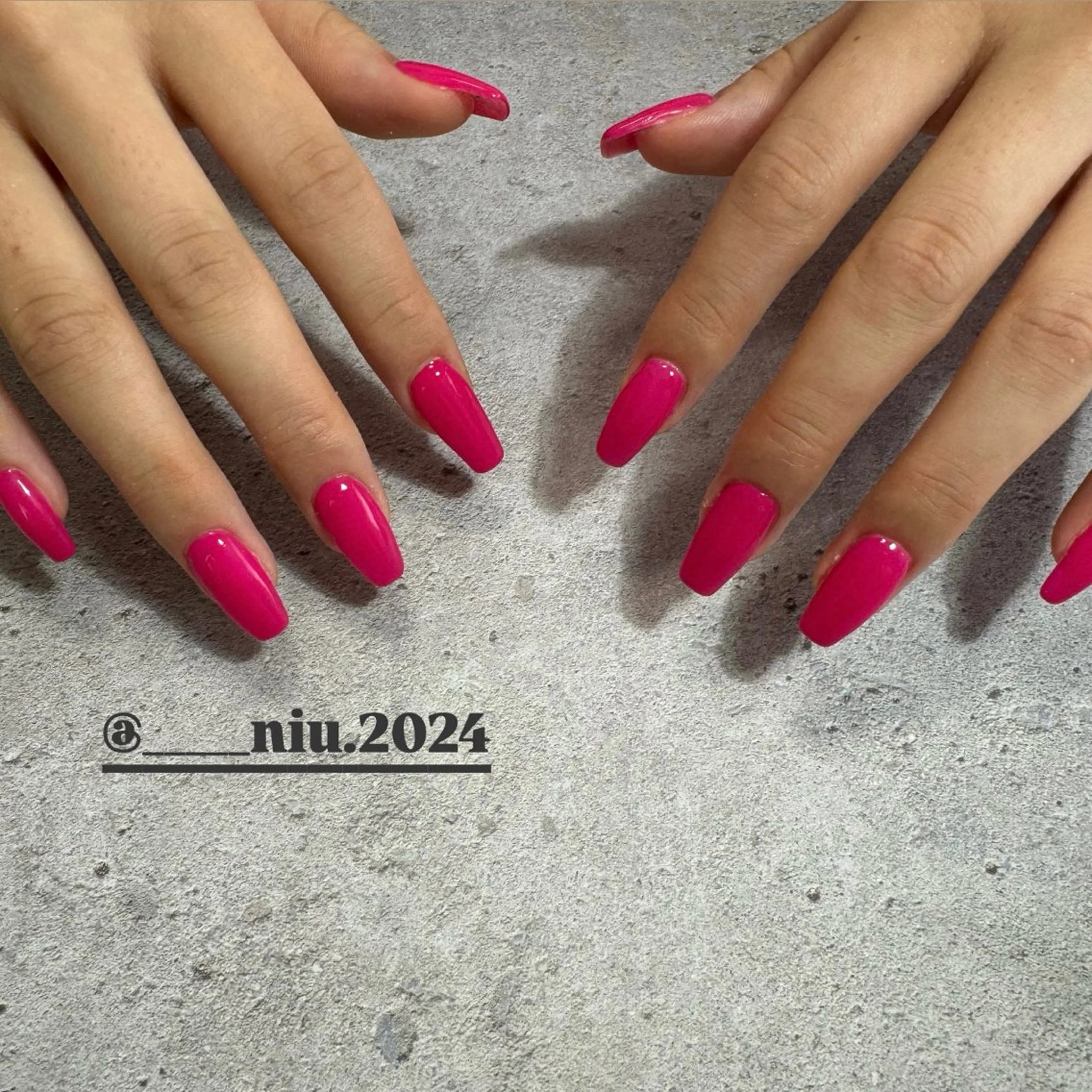 ネイル ワンカラーネイル ピンク nail salon niuのネイルデザイン