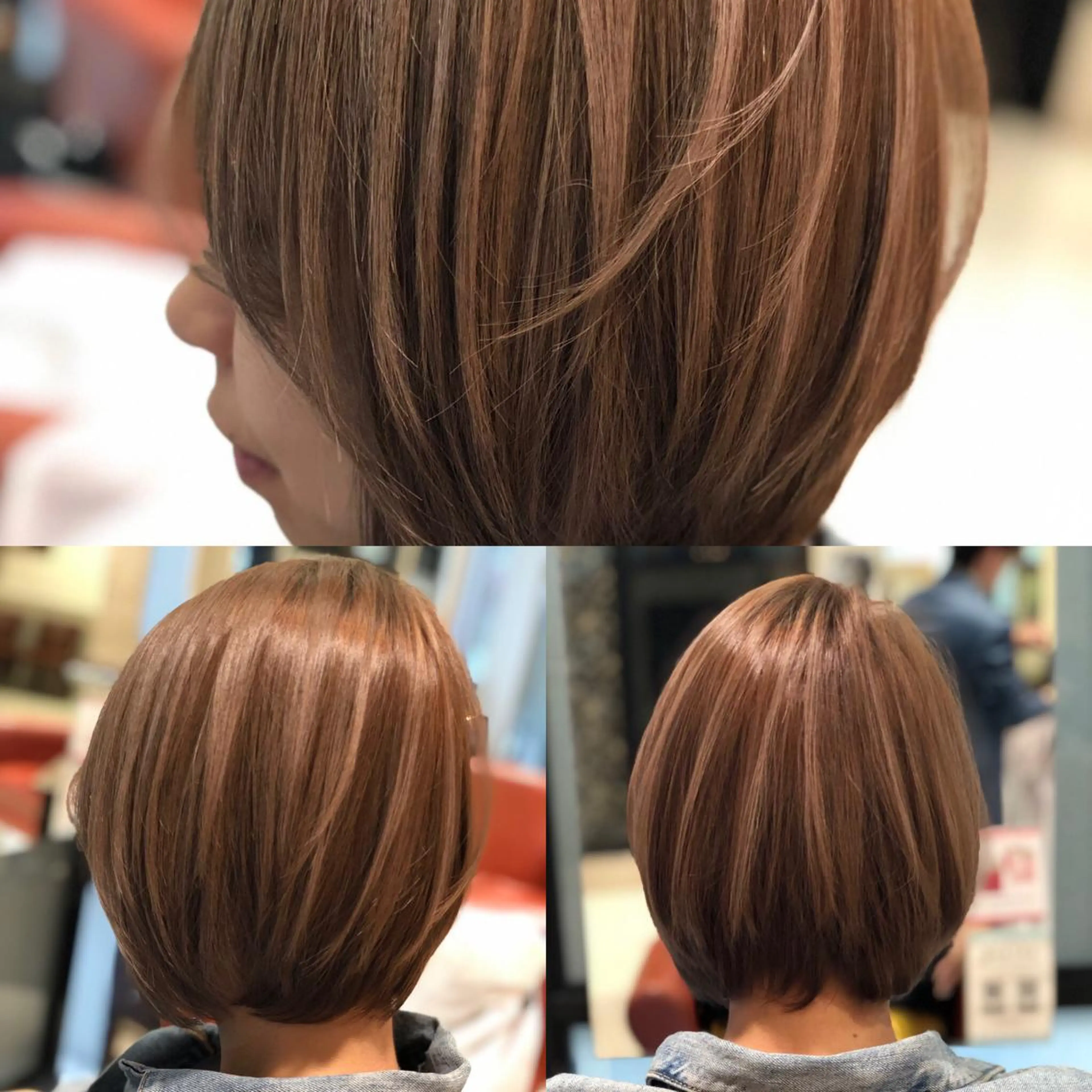 ミディアム カット ヘアカラー Y Uのヘアスタイル