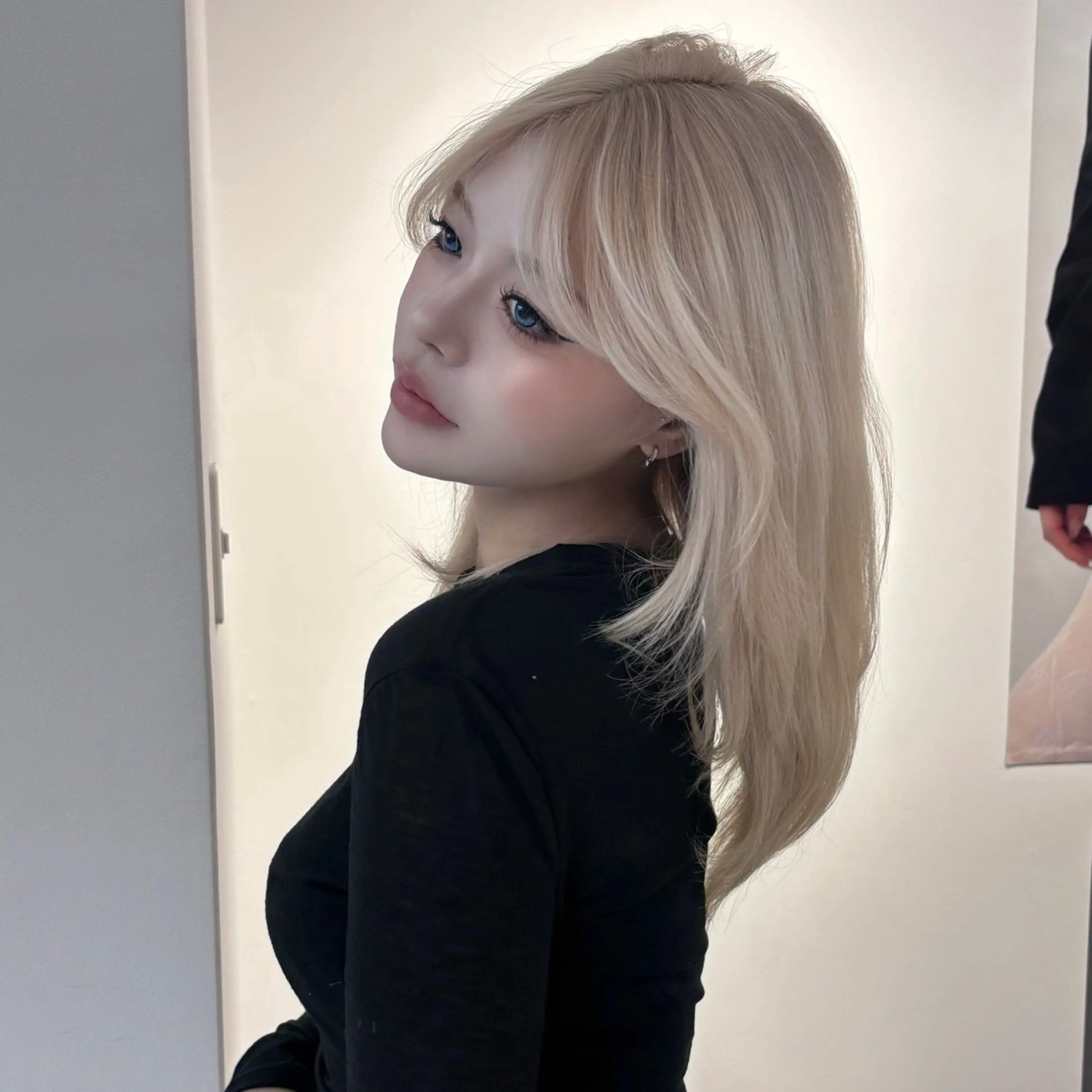 ミディアム 韓国ヘア💖Wカラー 💖透明感カラー💖のヘアスタイル