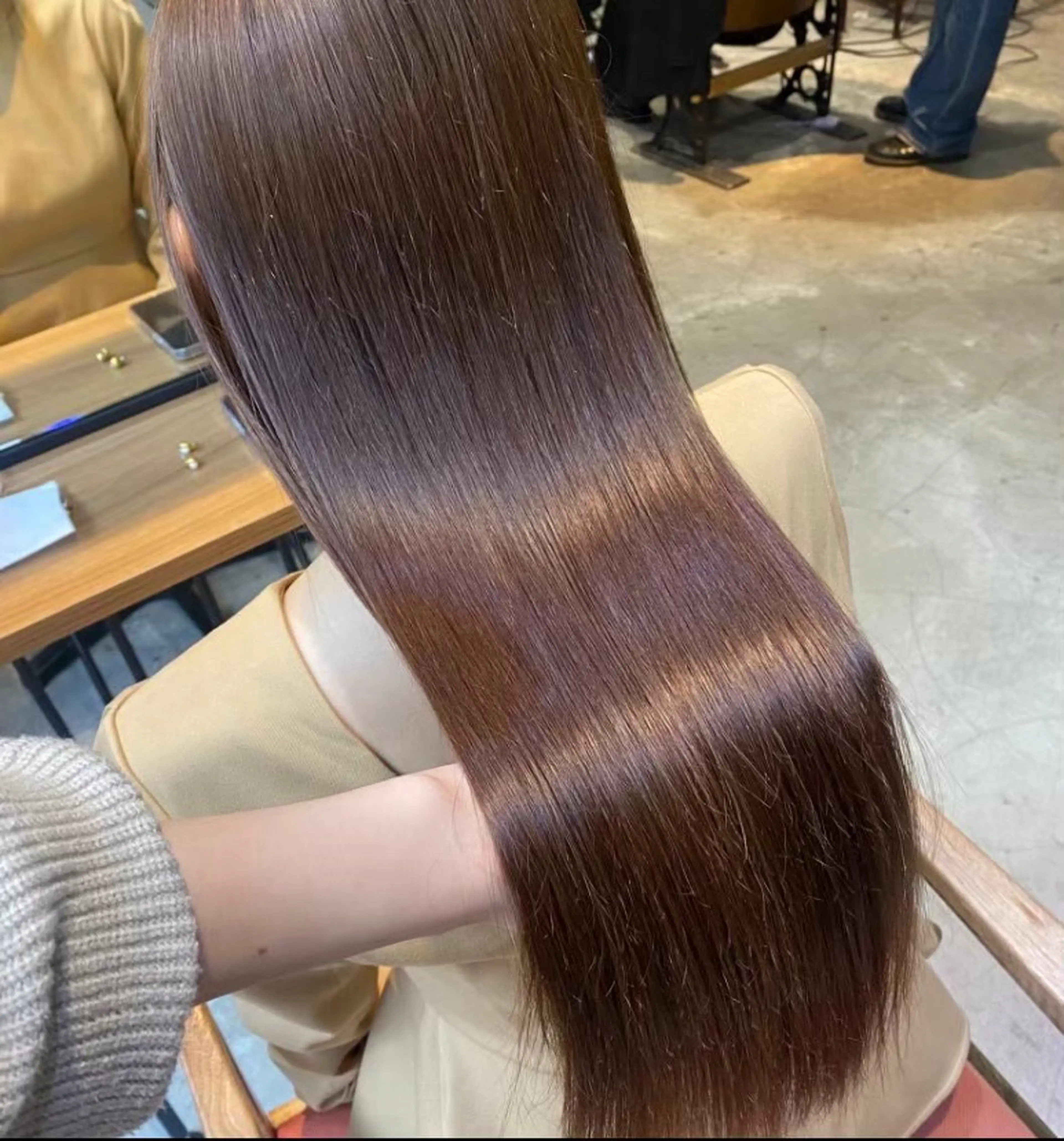 ロング カラー トリートメント 🦋韓国/暖色カラー RENA🦋のヘアスタイル