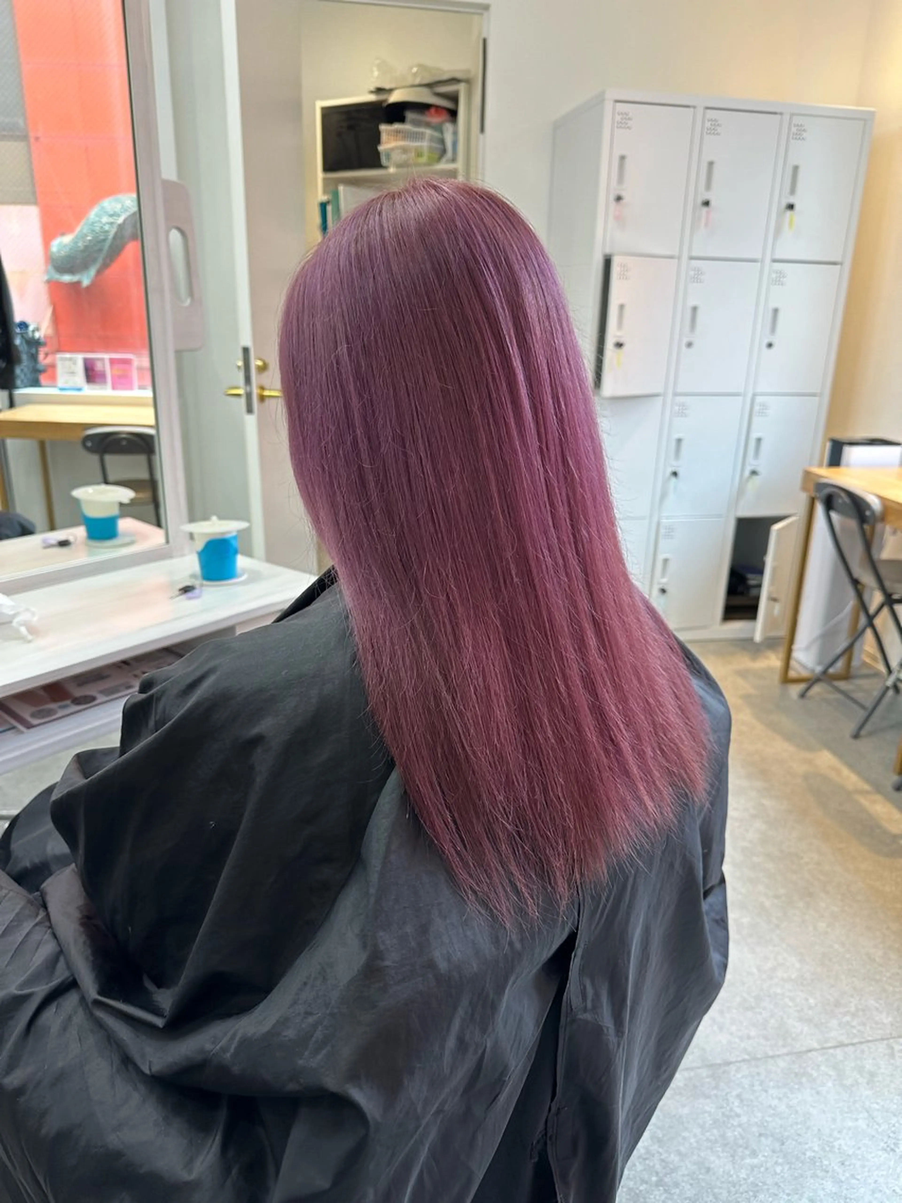 ミディアム ヘアカラー 韓国ヘア×ハイトーン AYA💫のヘアスタイル