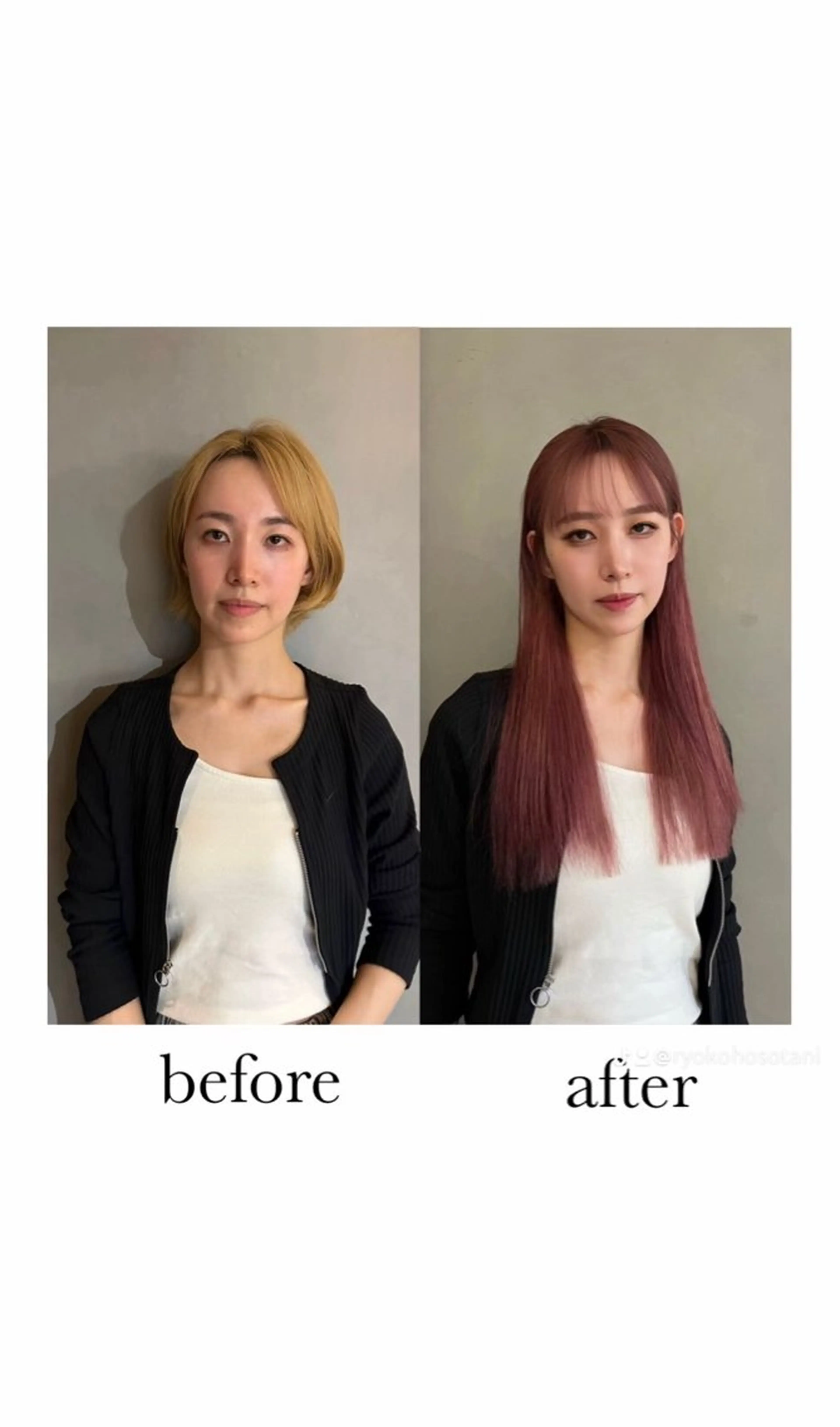 🩶ダブルカラー＋高級人毛100%エクステ80本＋エクステカット🩶の写真