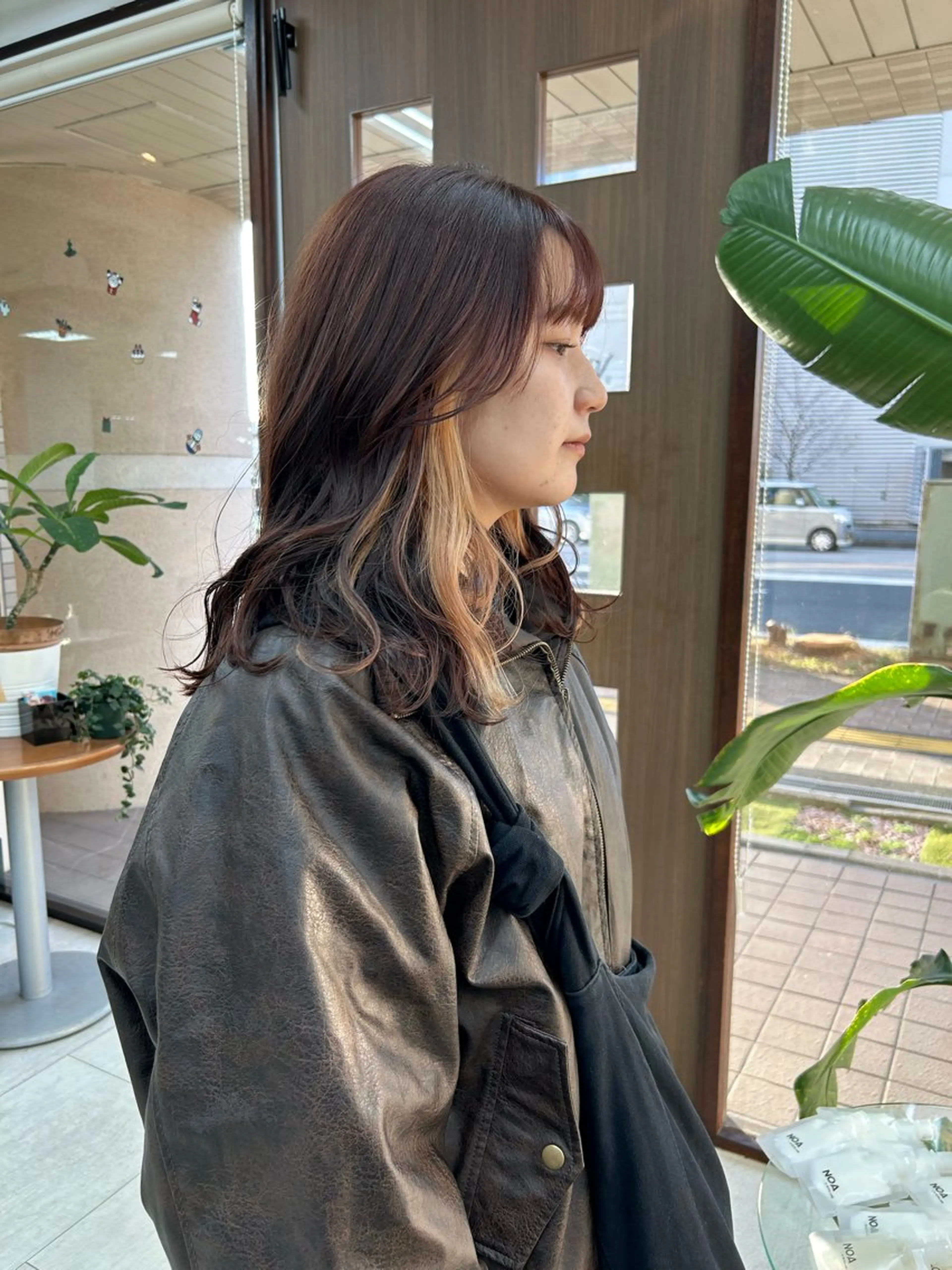 セミロング ヘアカラー ダブルカラー/韓国 ヘア/さわのあかねのヘアスタイル