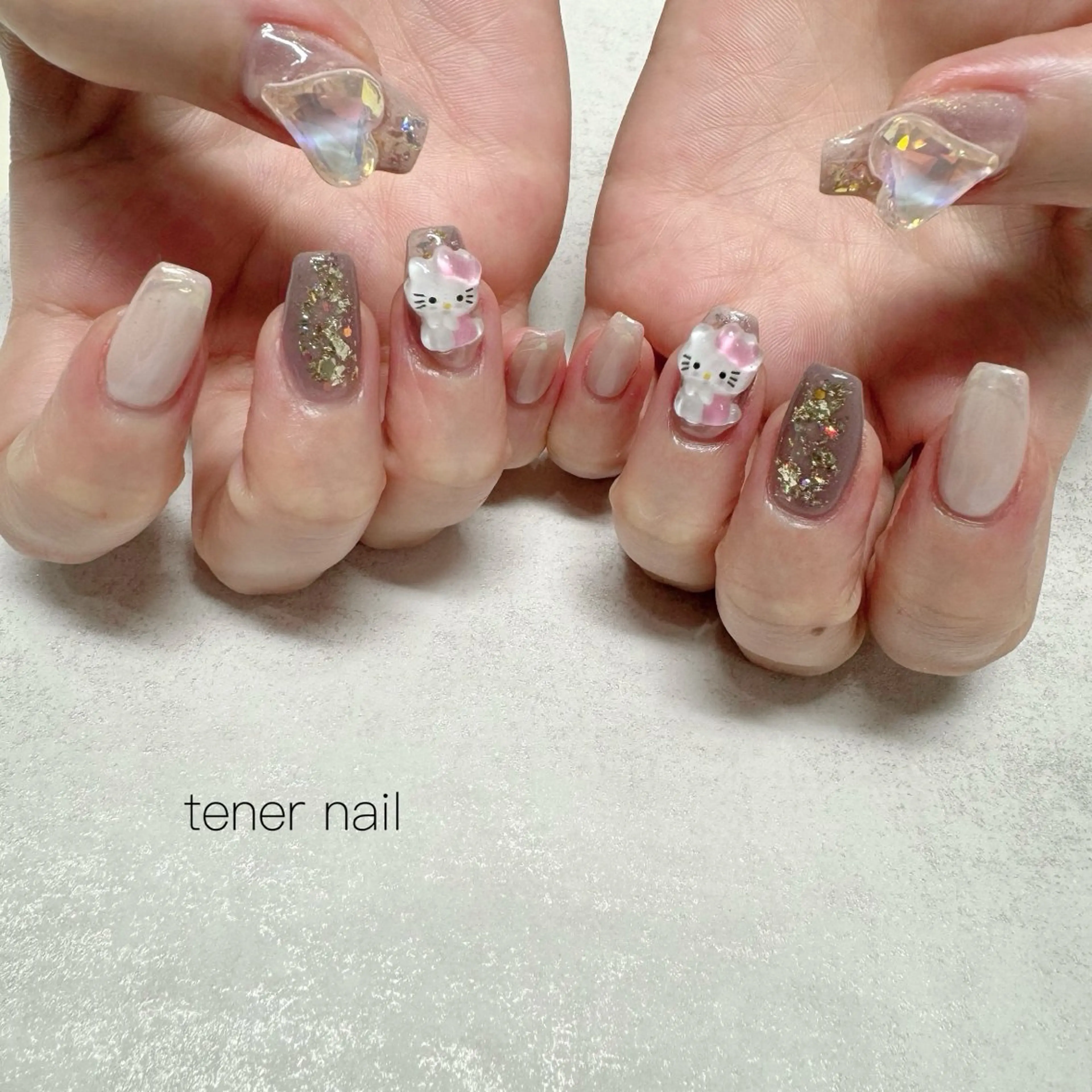 ネイル ハート ハンドネイル テネルネイル tener nailのネイルデザイン
