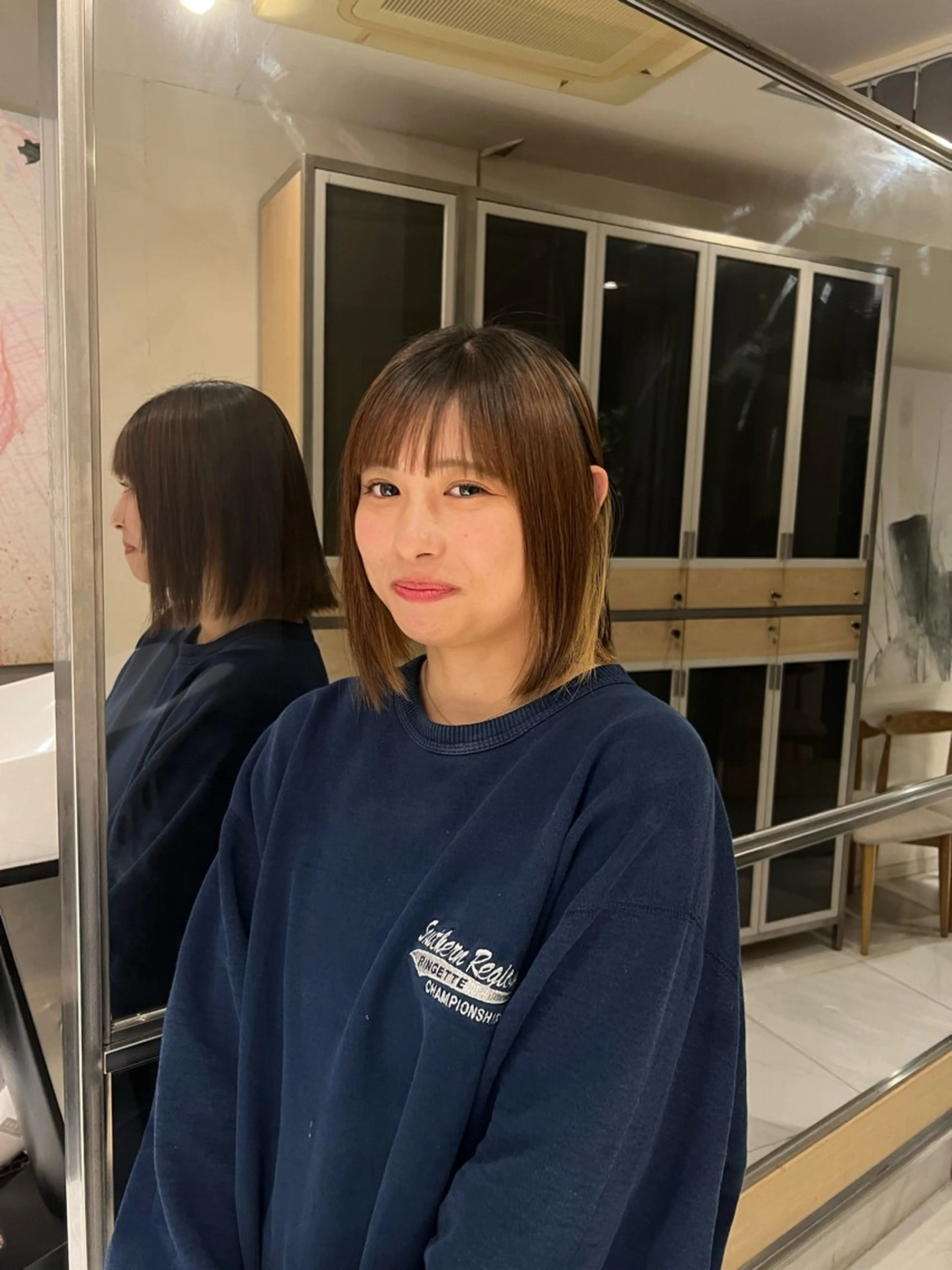 ミディアム 縮毛矯正 トリートメント ヘッドスパ ヘアセット ショートカット 🦎Raitoのヘアスタイル