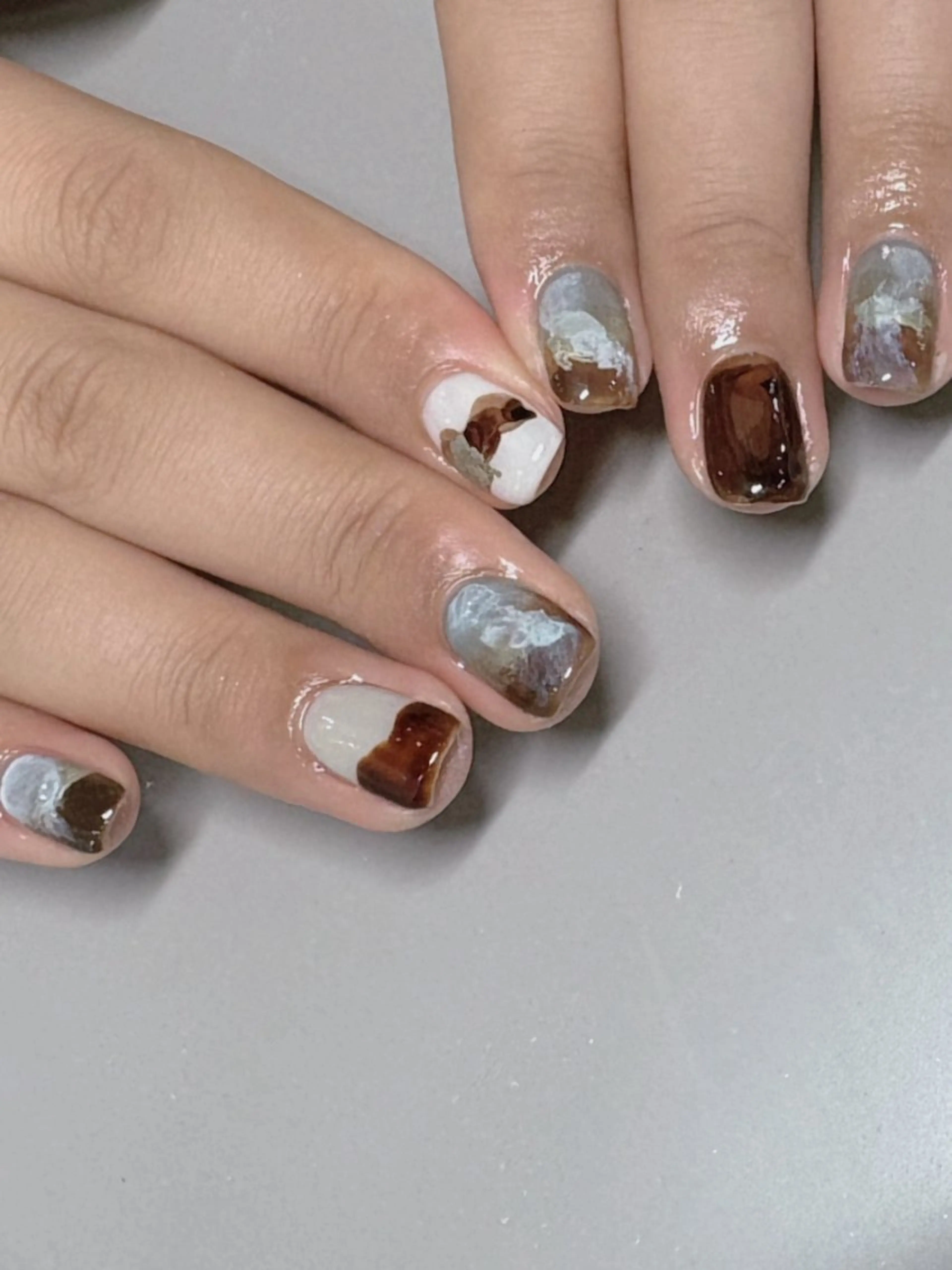 ネイル ハンドネイル 艶/マグネット/網紅 /韓国/岩下りほのネイルデザイン