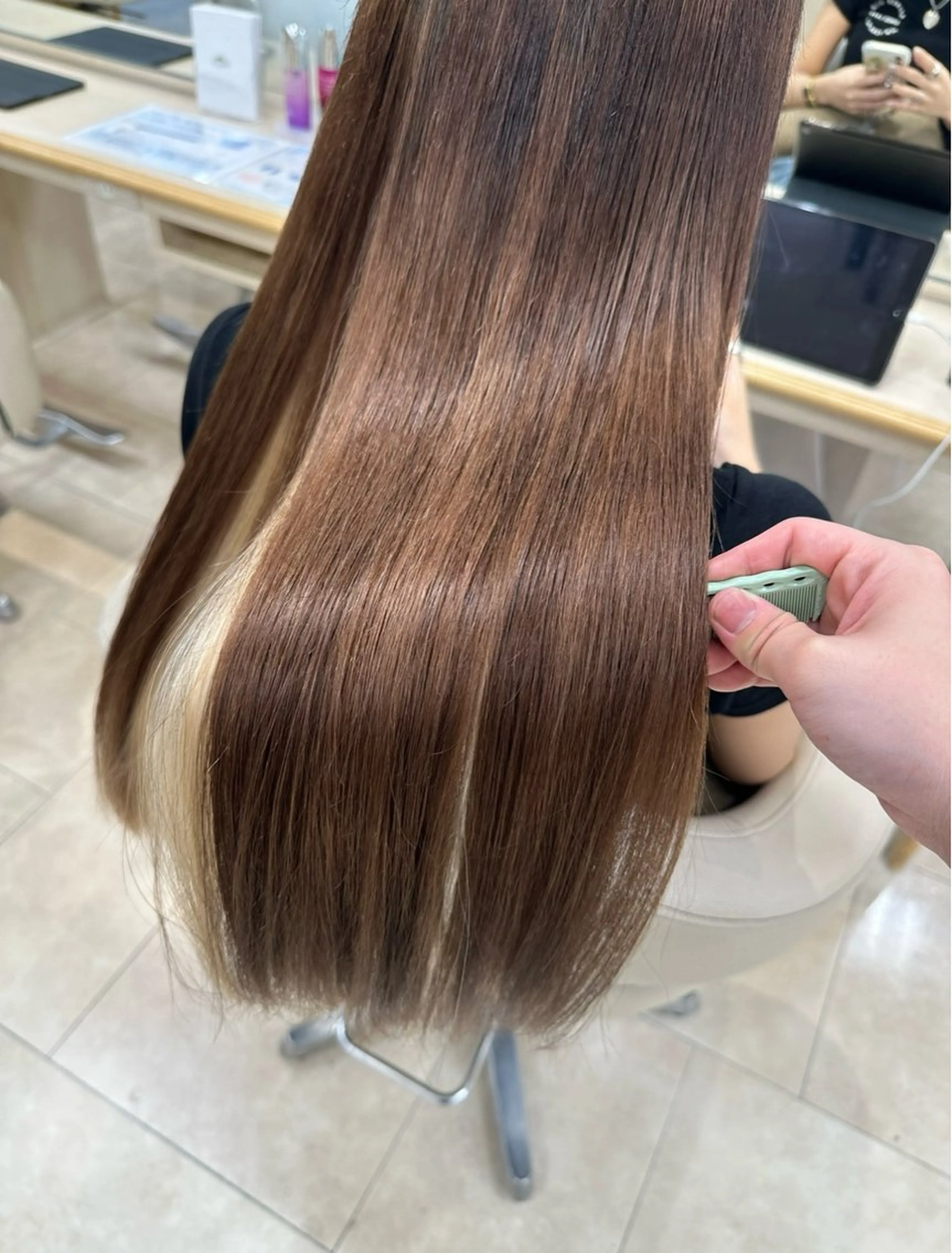 ロング カラー お悩み改善 黄金比みくのヘアスタイル