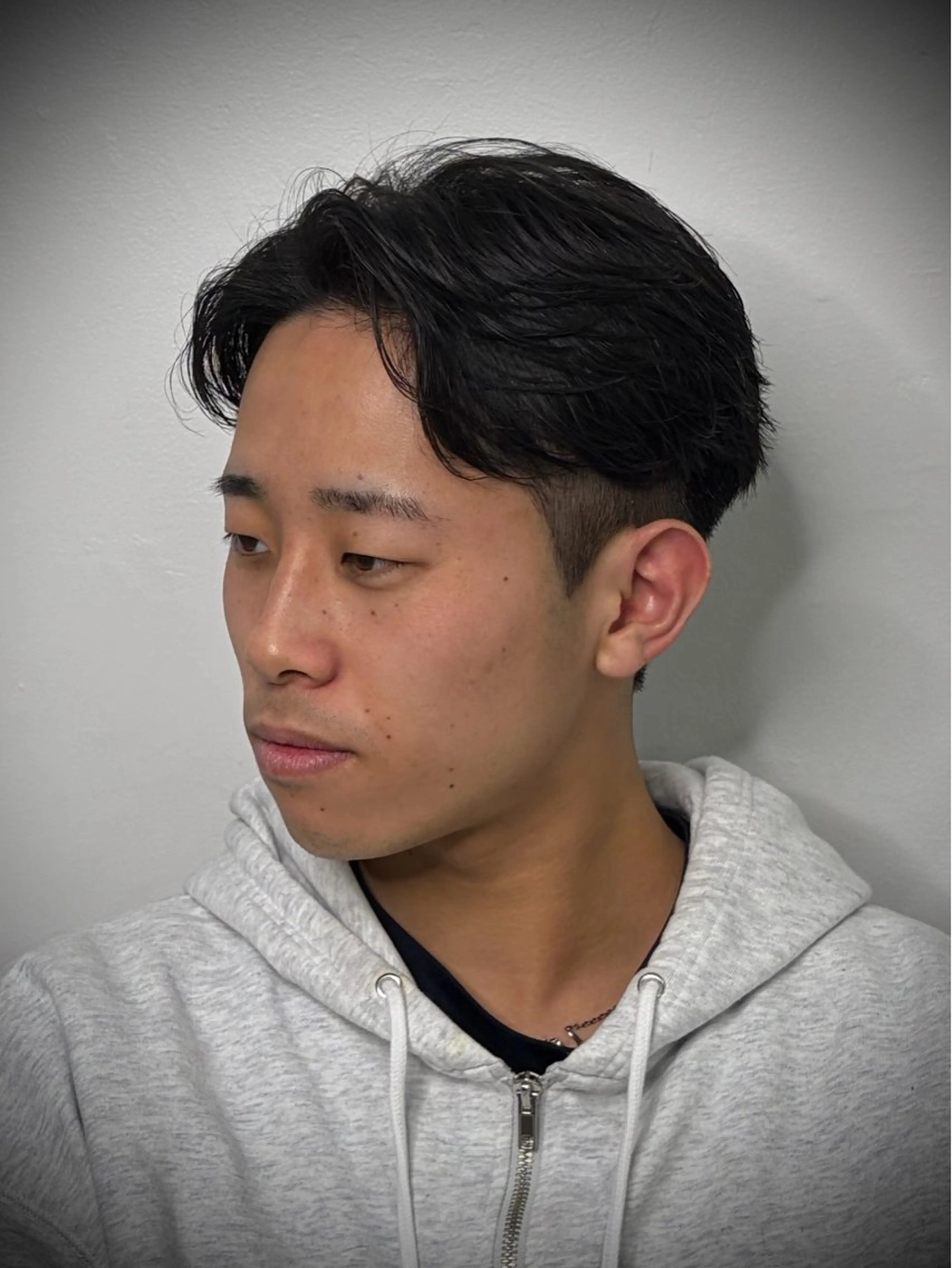 ショート パーマ メンズ カット パーマ 柄﨑 比呂/ancielのヘアスタイル