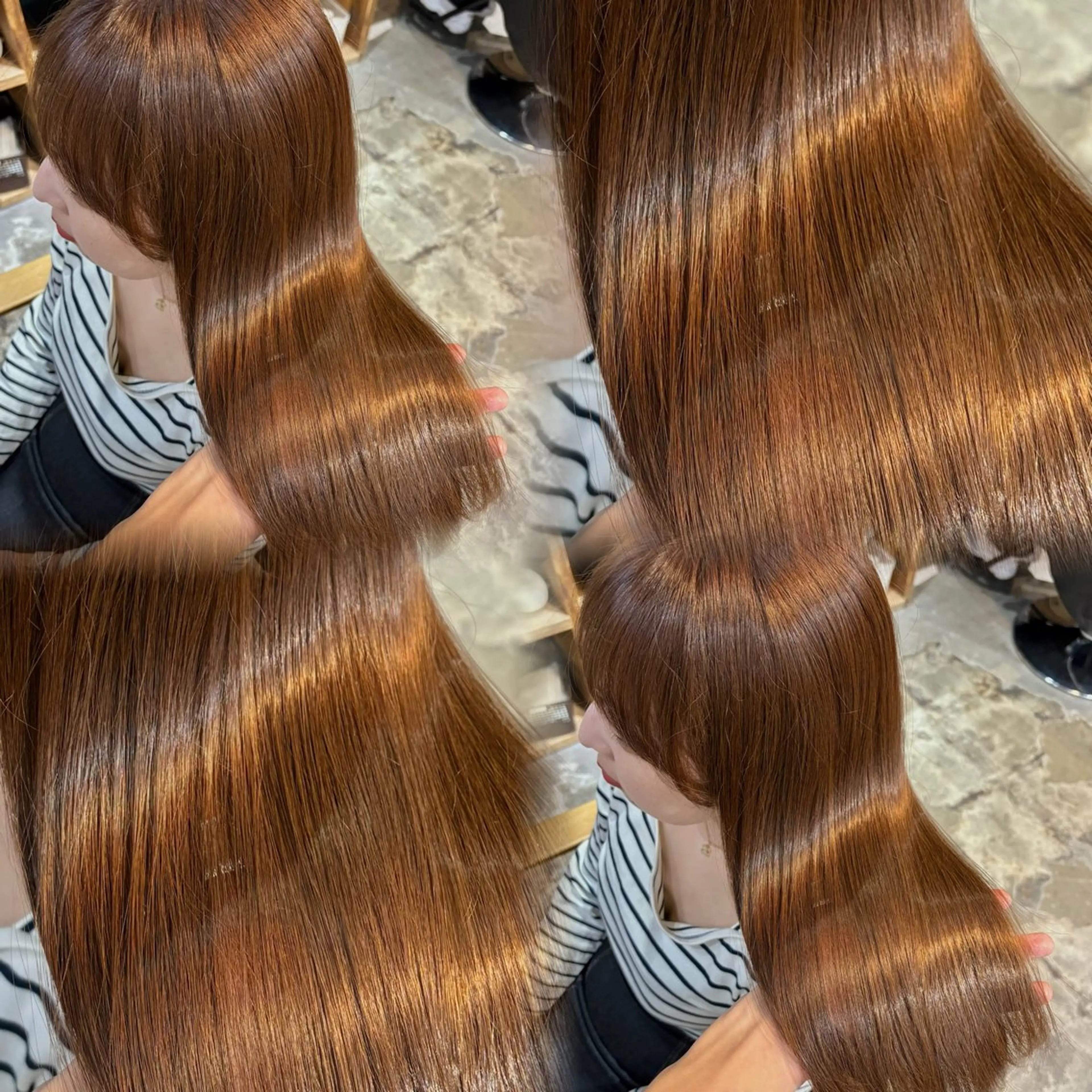 カラー ブリーチなしカラー/ 髪質改善/田中優のヘアスタイル