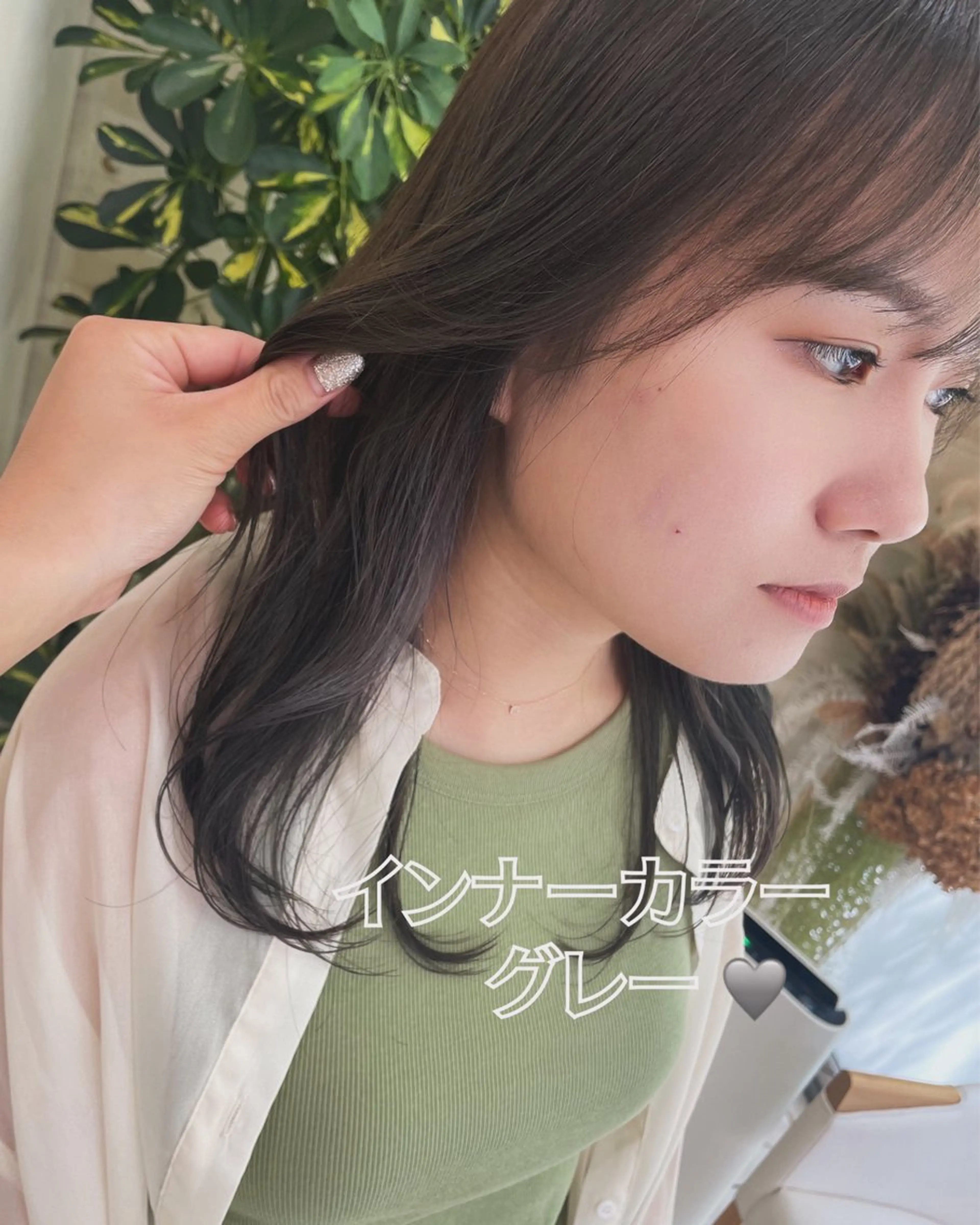 ミディアム カラー イヤリングカラー インナーカラー ヘアカラー 田野倉NEXT店 美髪ニストのヘアスタイル