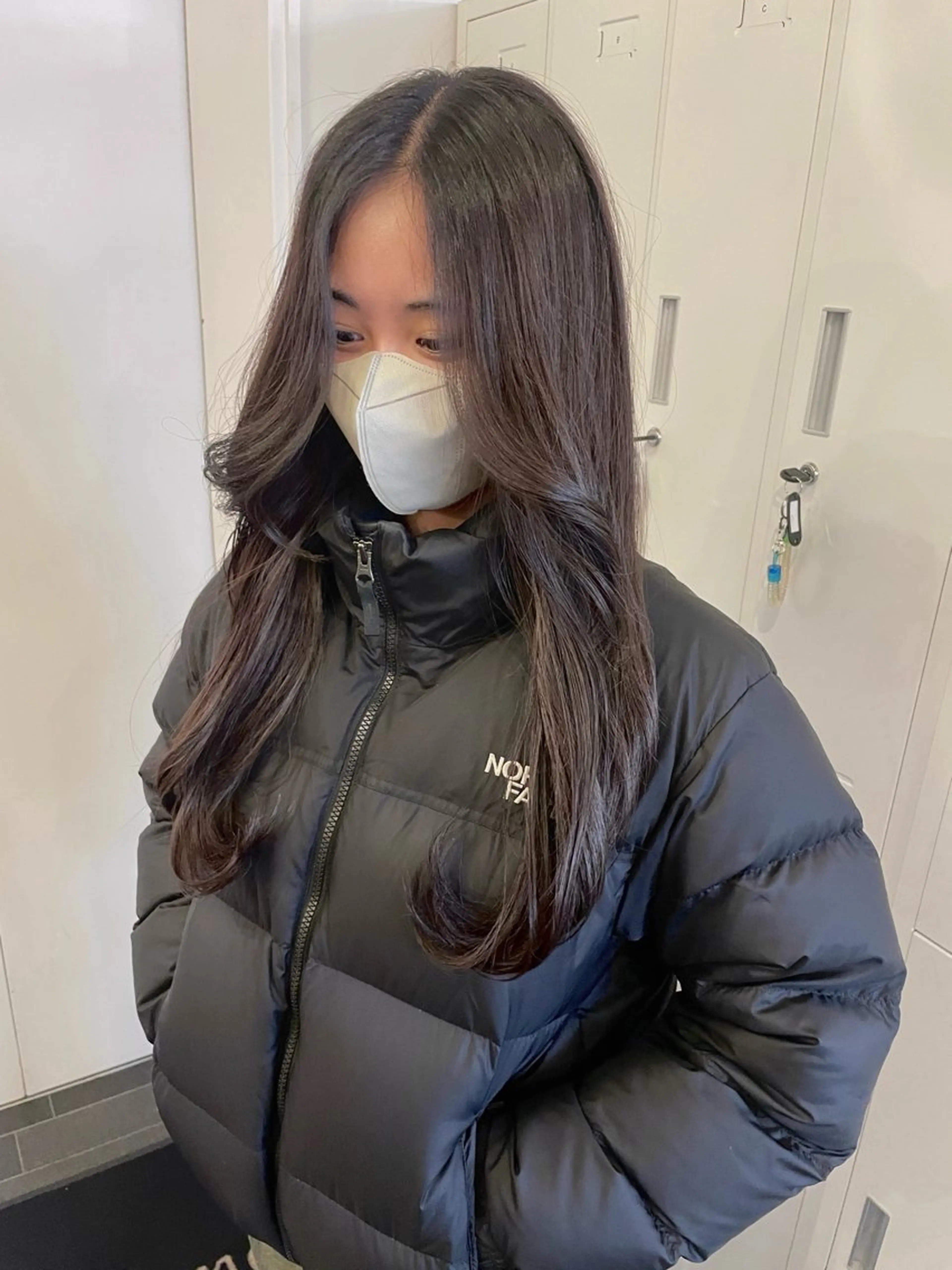 ロング カラー ブラウンカラー くびれヘア TOMIKUDA RIOのヘアスタイル