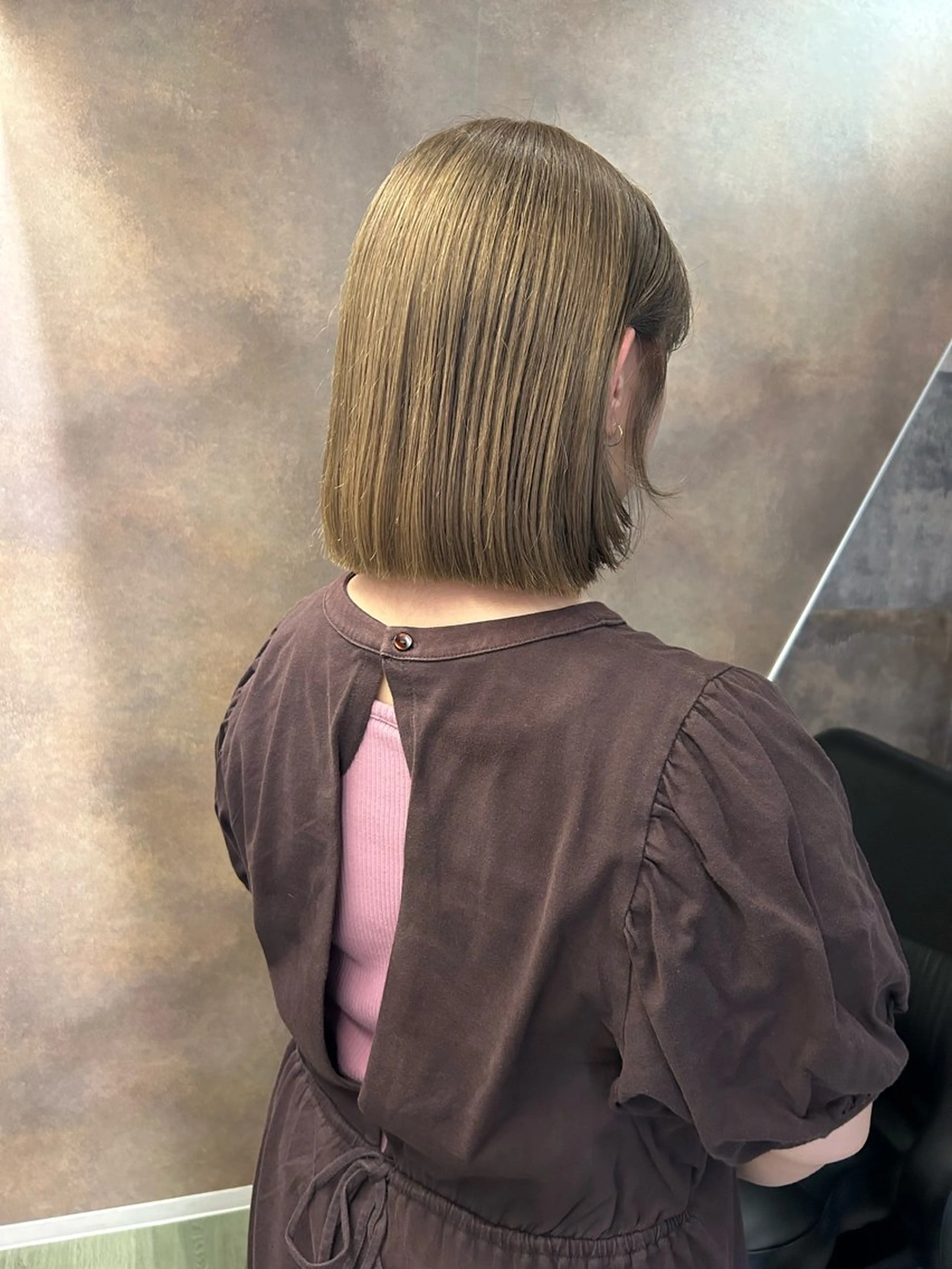 ミディアム カラー ベージュカラー 透明感カラー オリーブベージュ ピンクカラー ピンクベージュ ヘアカラー SAKINO． ベージュカラーのヘアスタイル