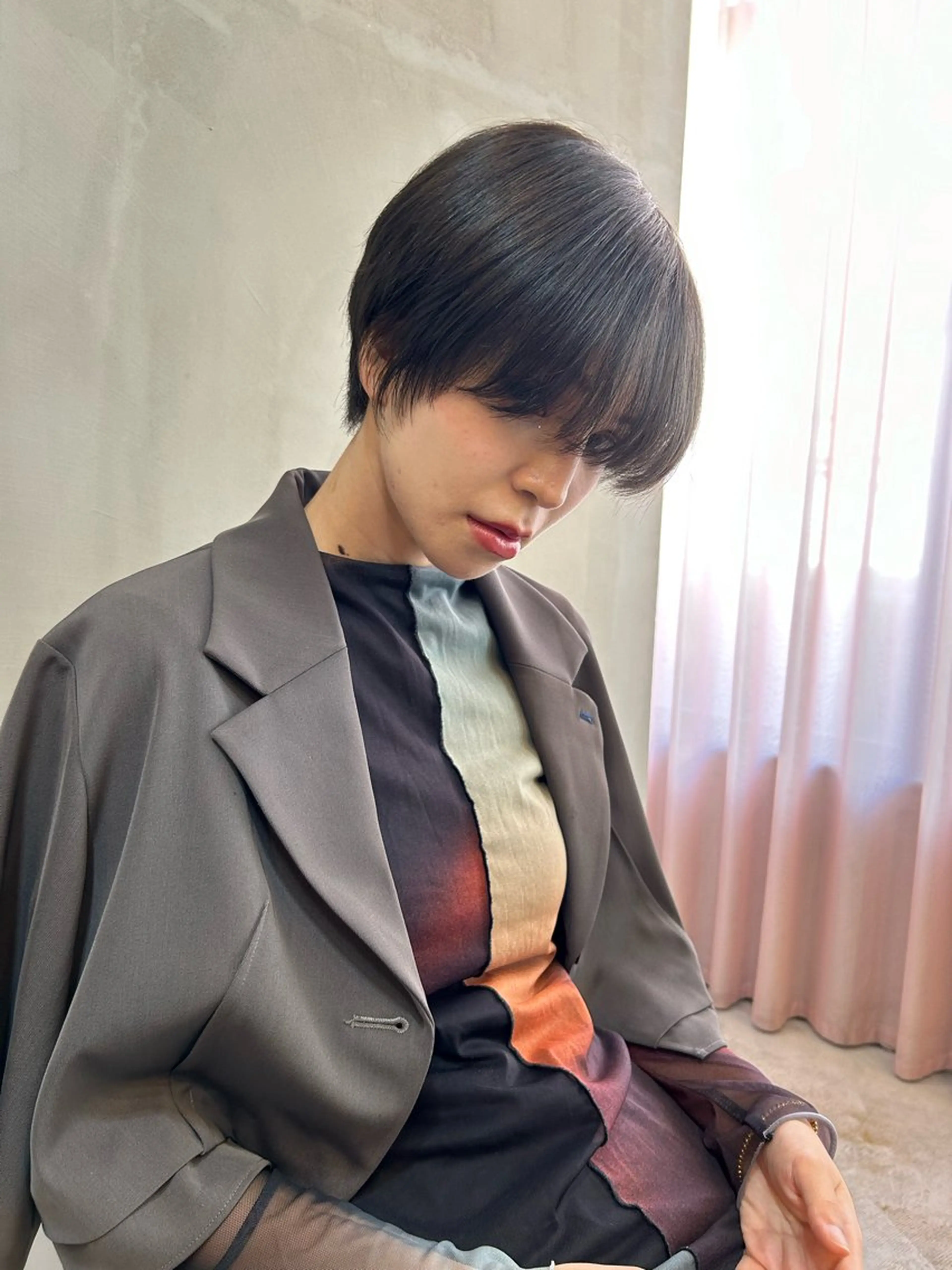 ショート カラー カット ヘアカラー トリートメント ショート/ボブ/ 心斎橋/宮脇美奈のヘアスタイル